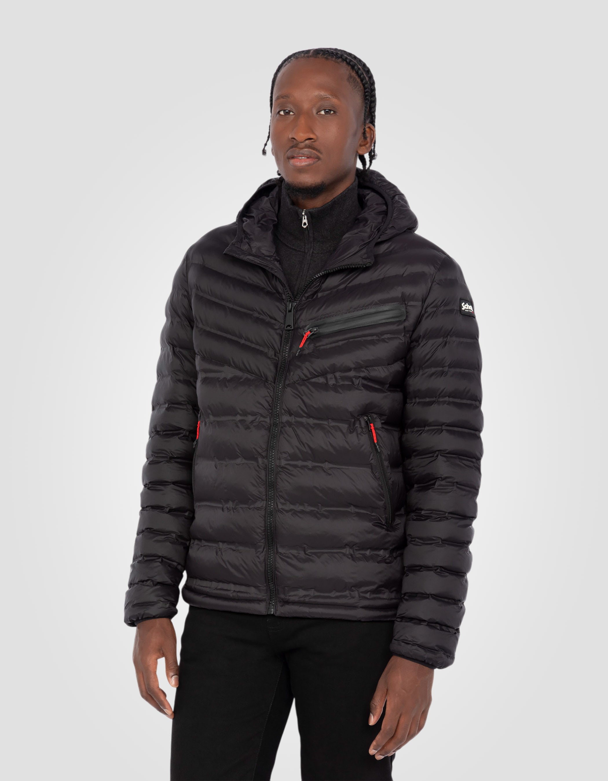 Lightweight hooded puffer jacket-3