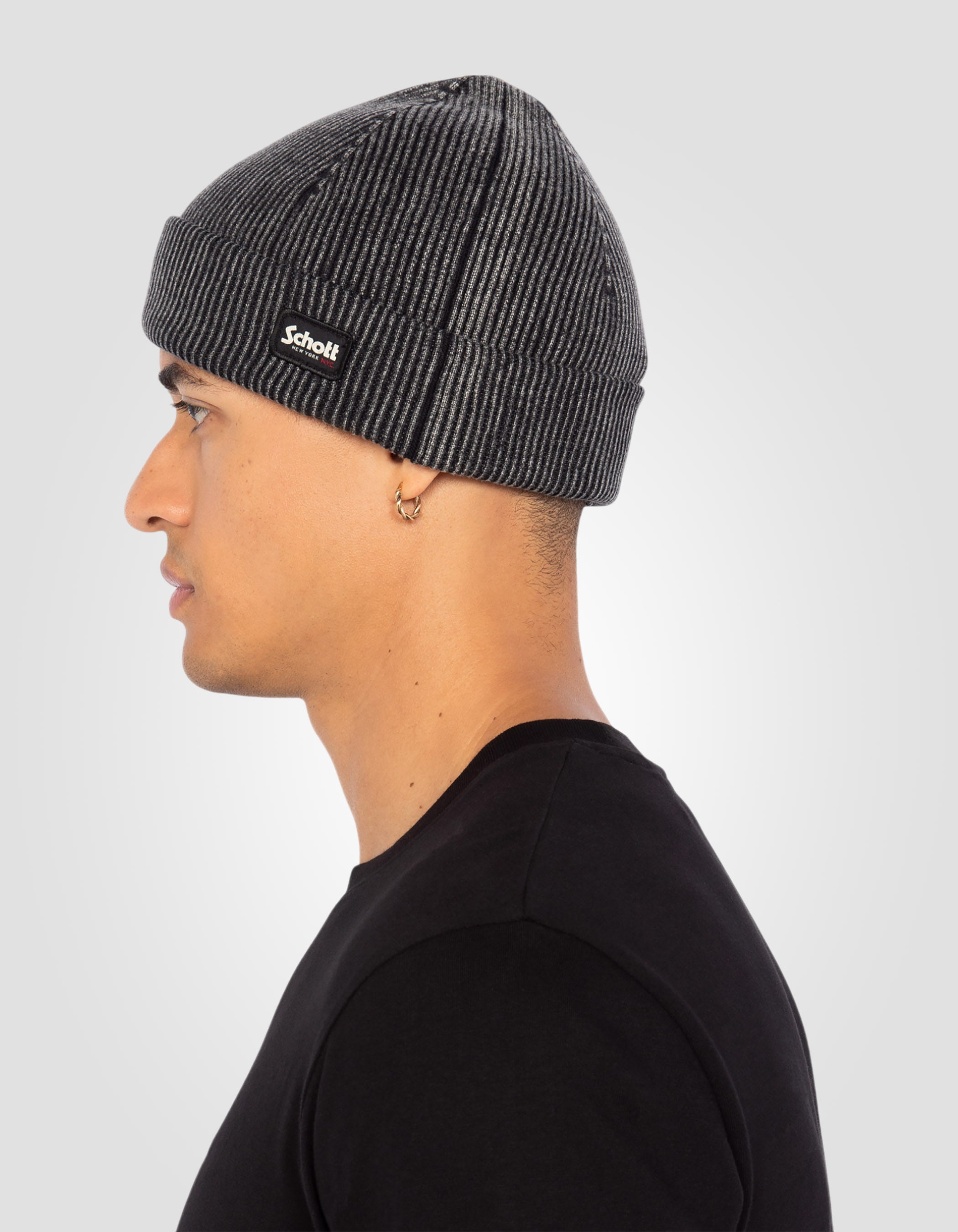 Single cuff Beanie hat-3