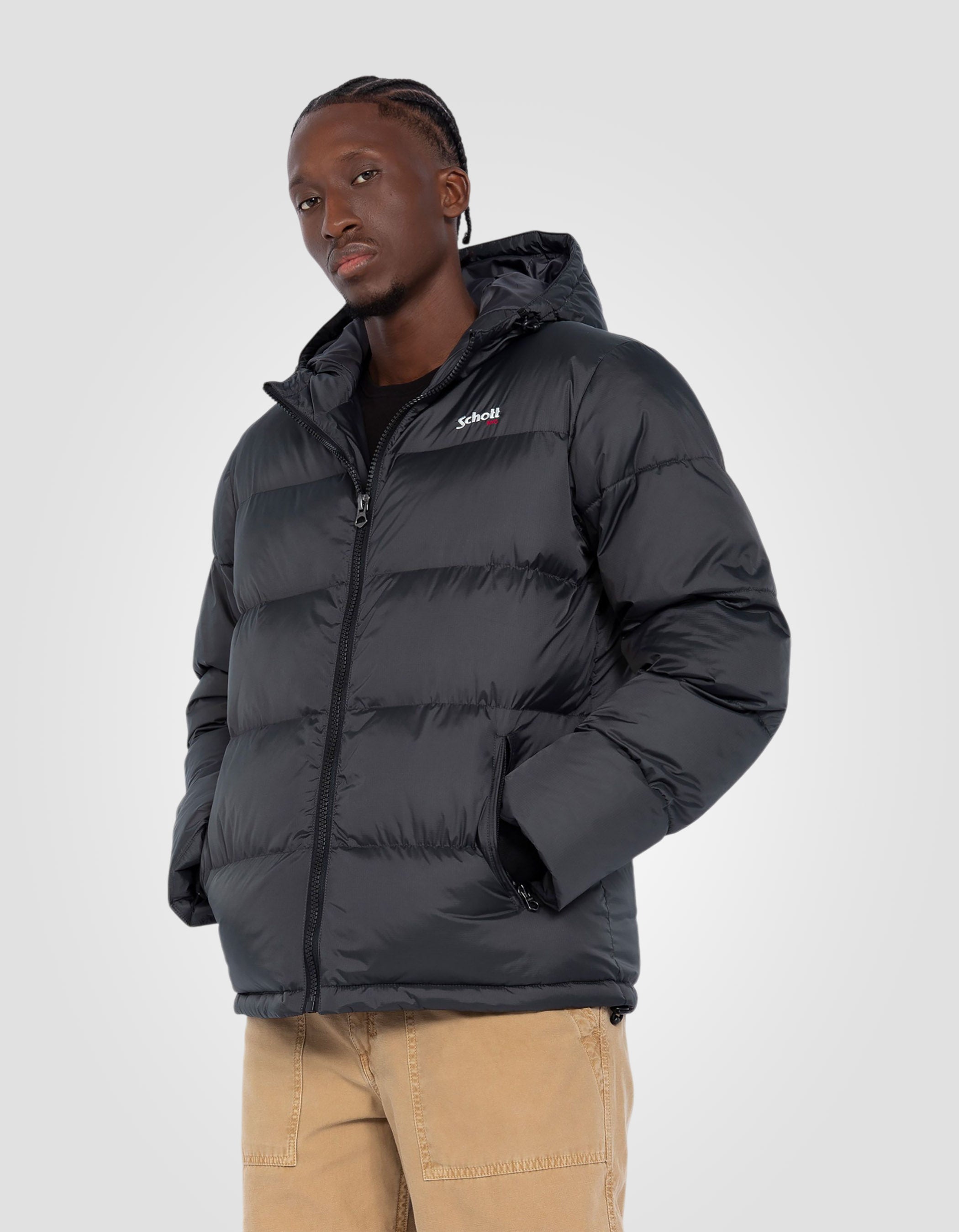 Hooded puffer jacket-3