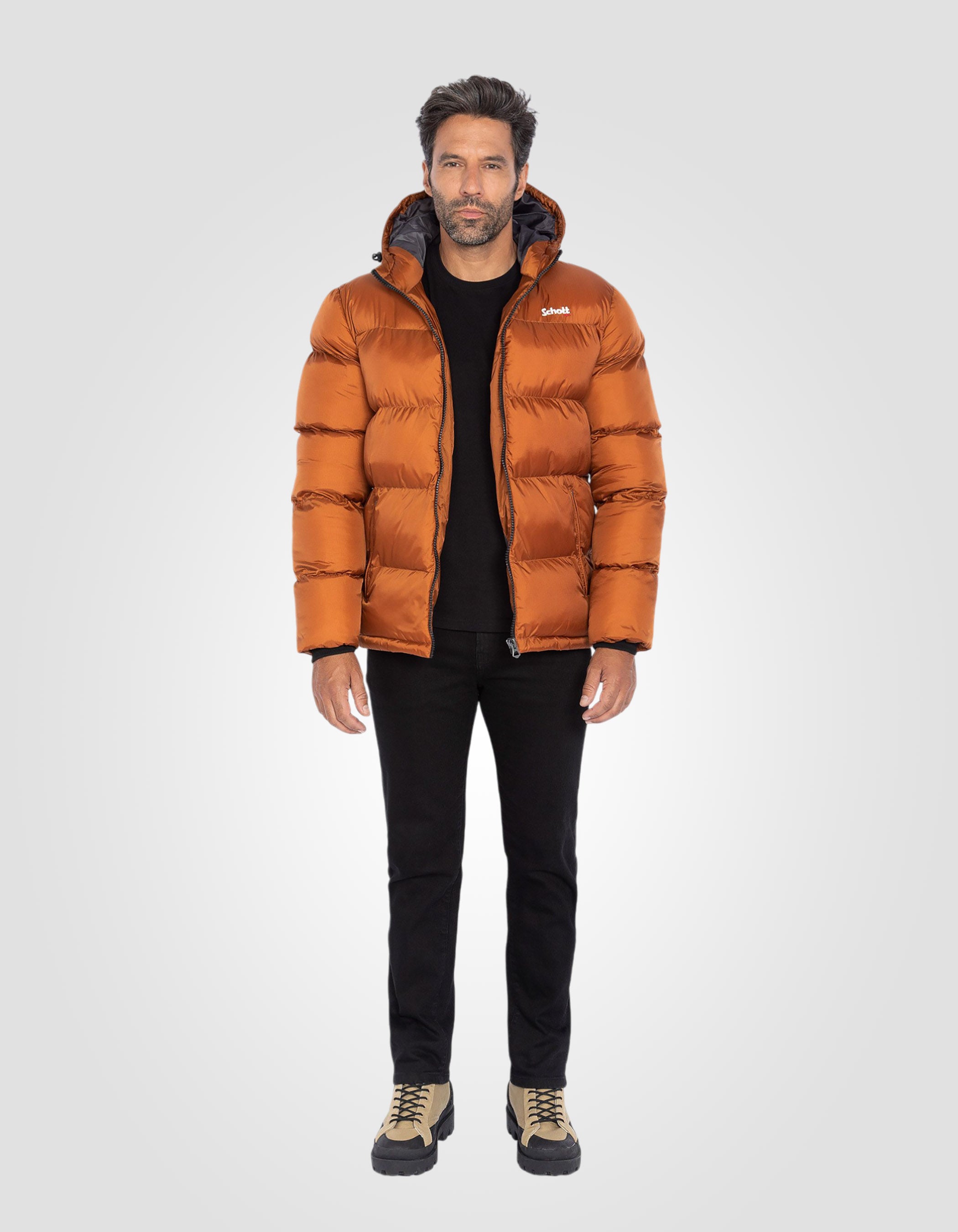 Hooded puffer jacket-1