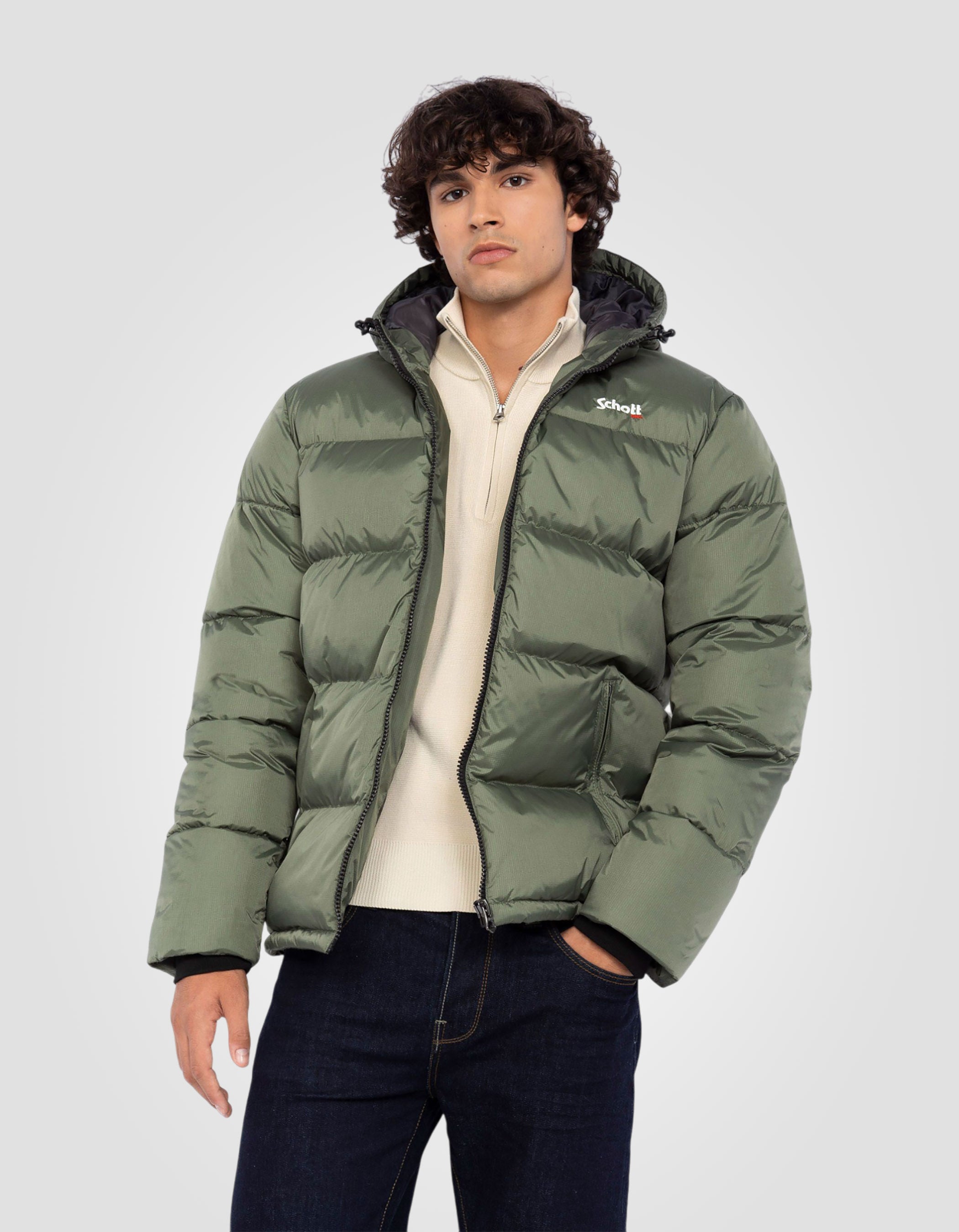 Hooded puffer jacket-3