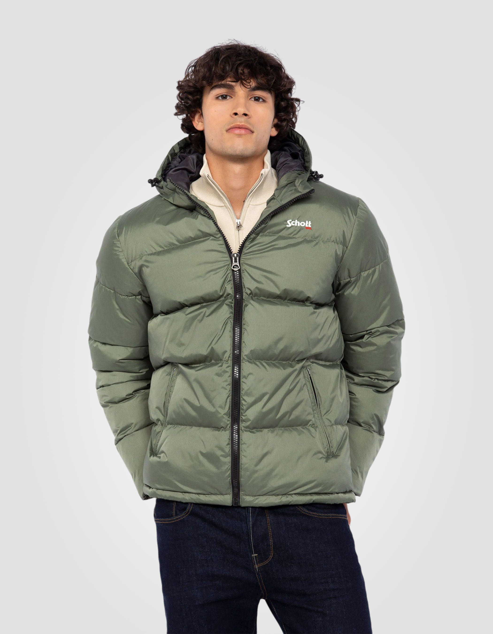 Hooded puffer jacket-4