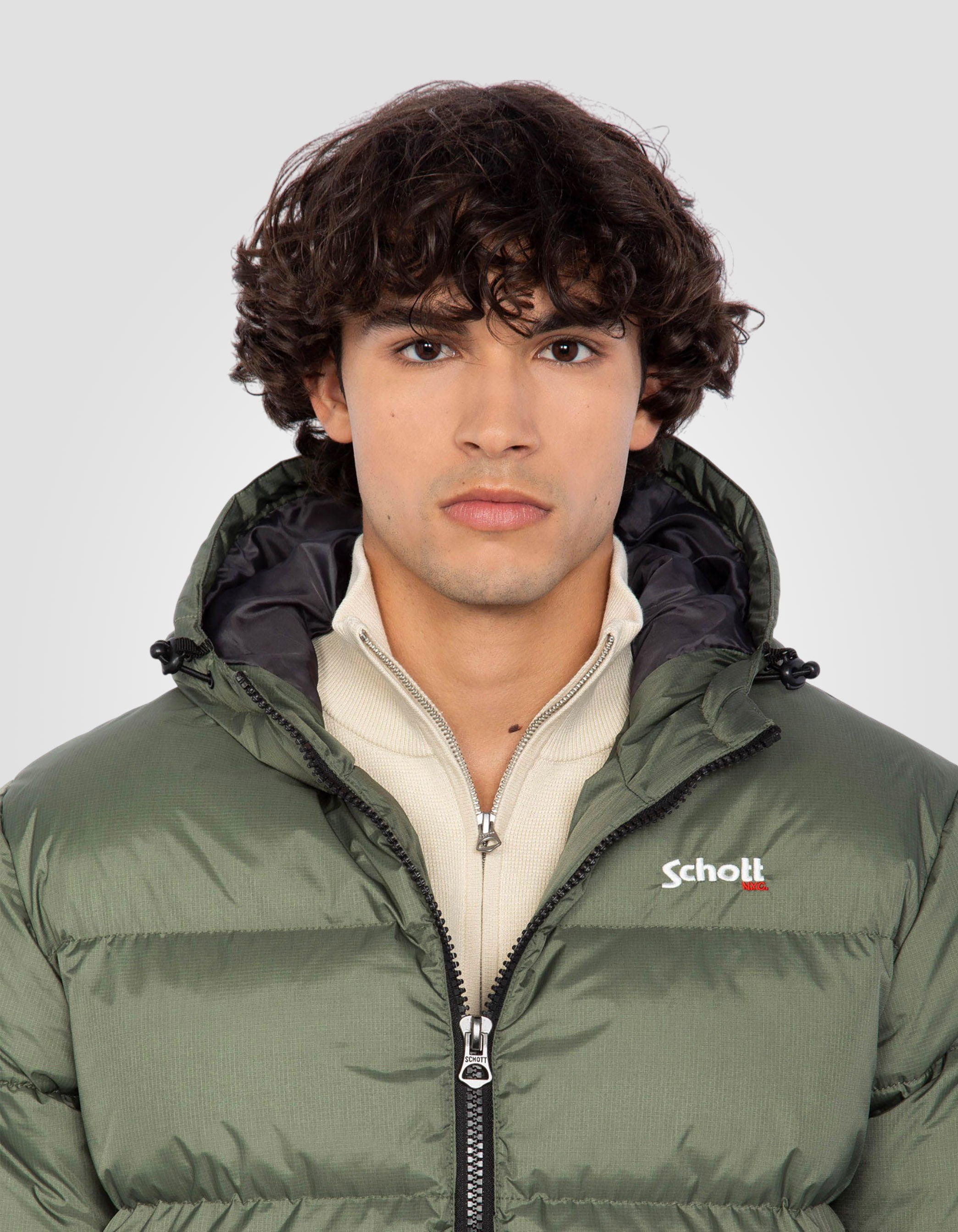 Hooded puffer jacket-5