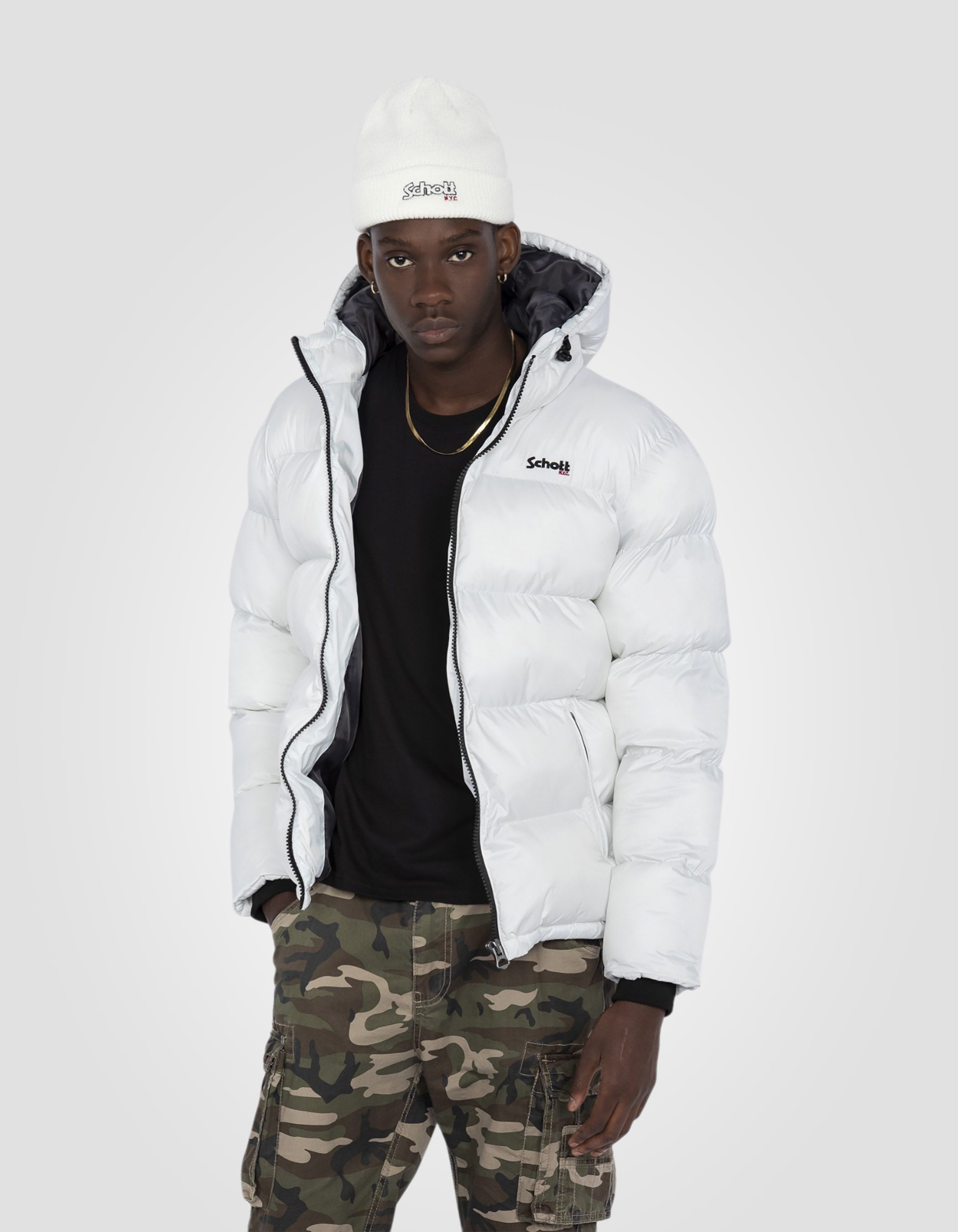 Hooded puffer jacket-3