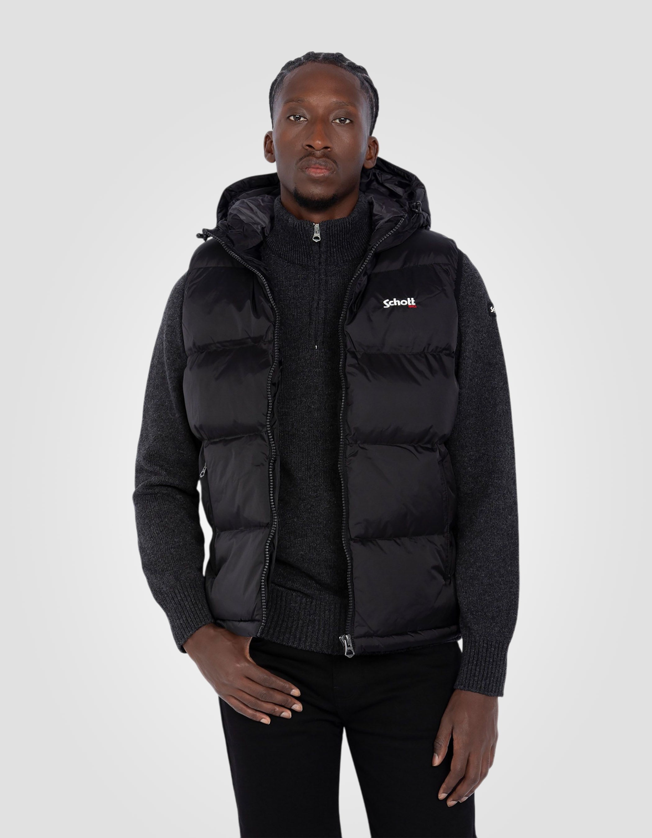 Sleeveless puffer jacket-3