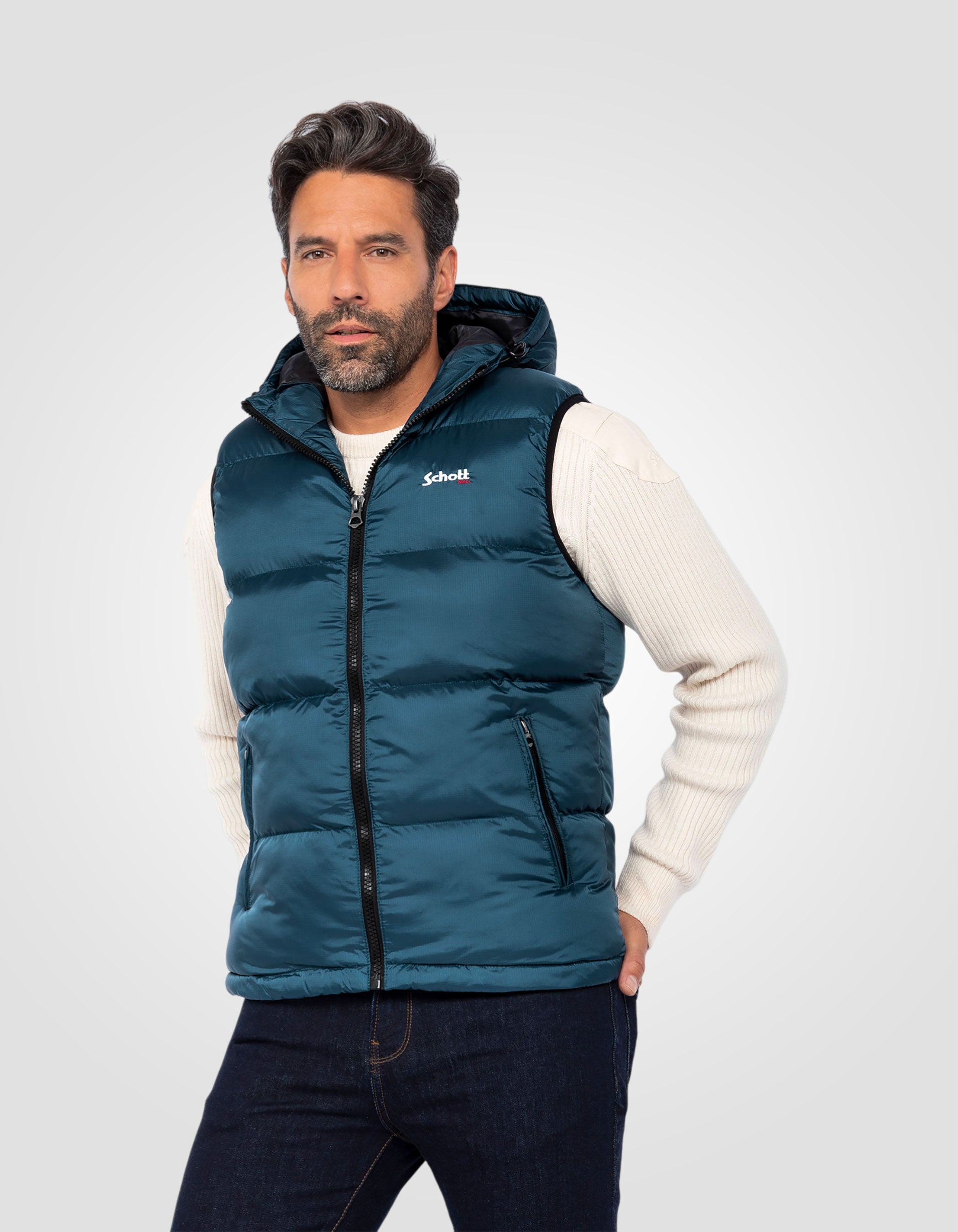 Sleeveless puffer jacket-3