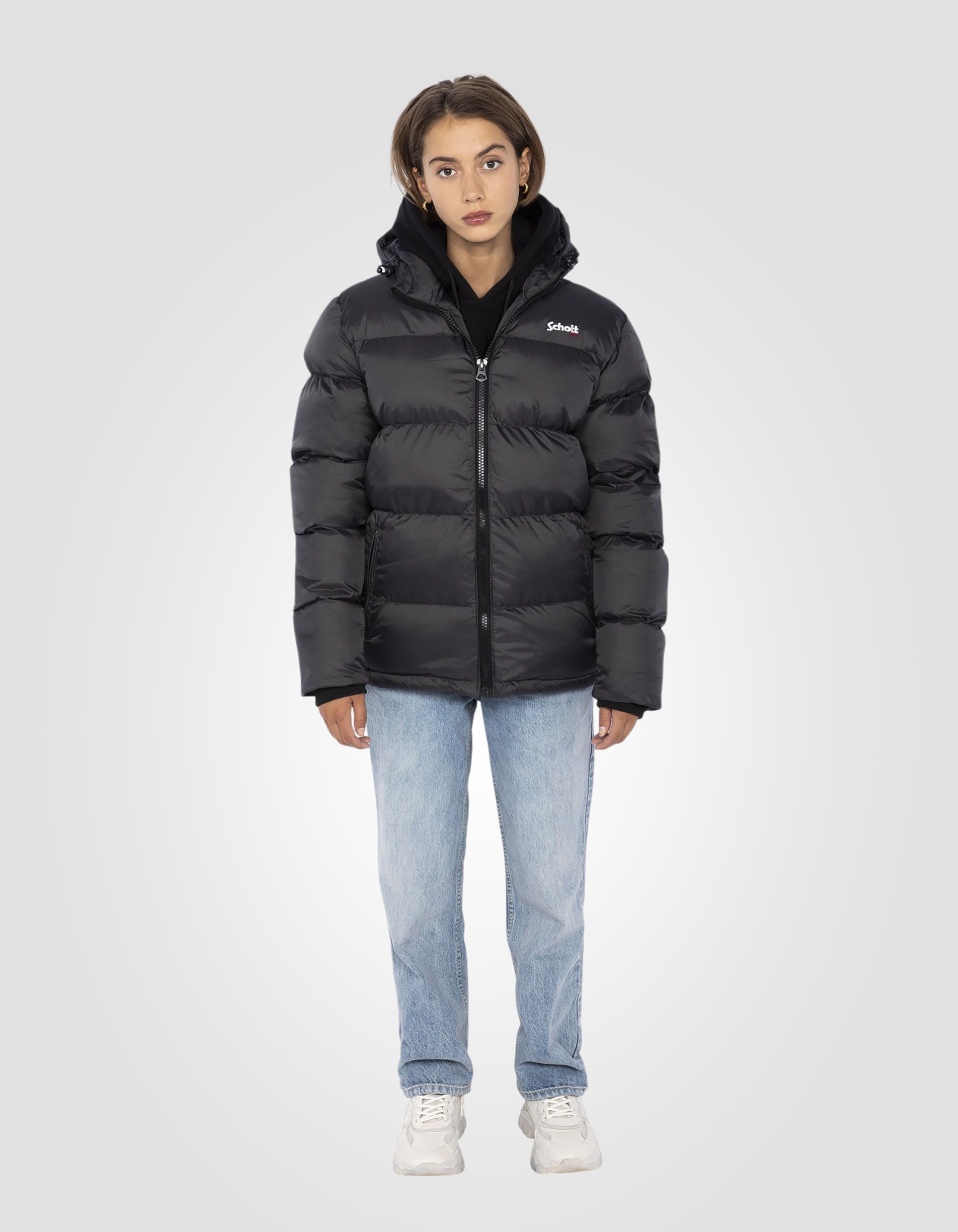 Hooded puffer jacket-1