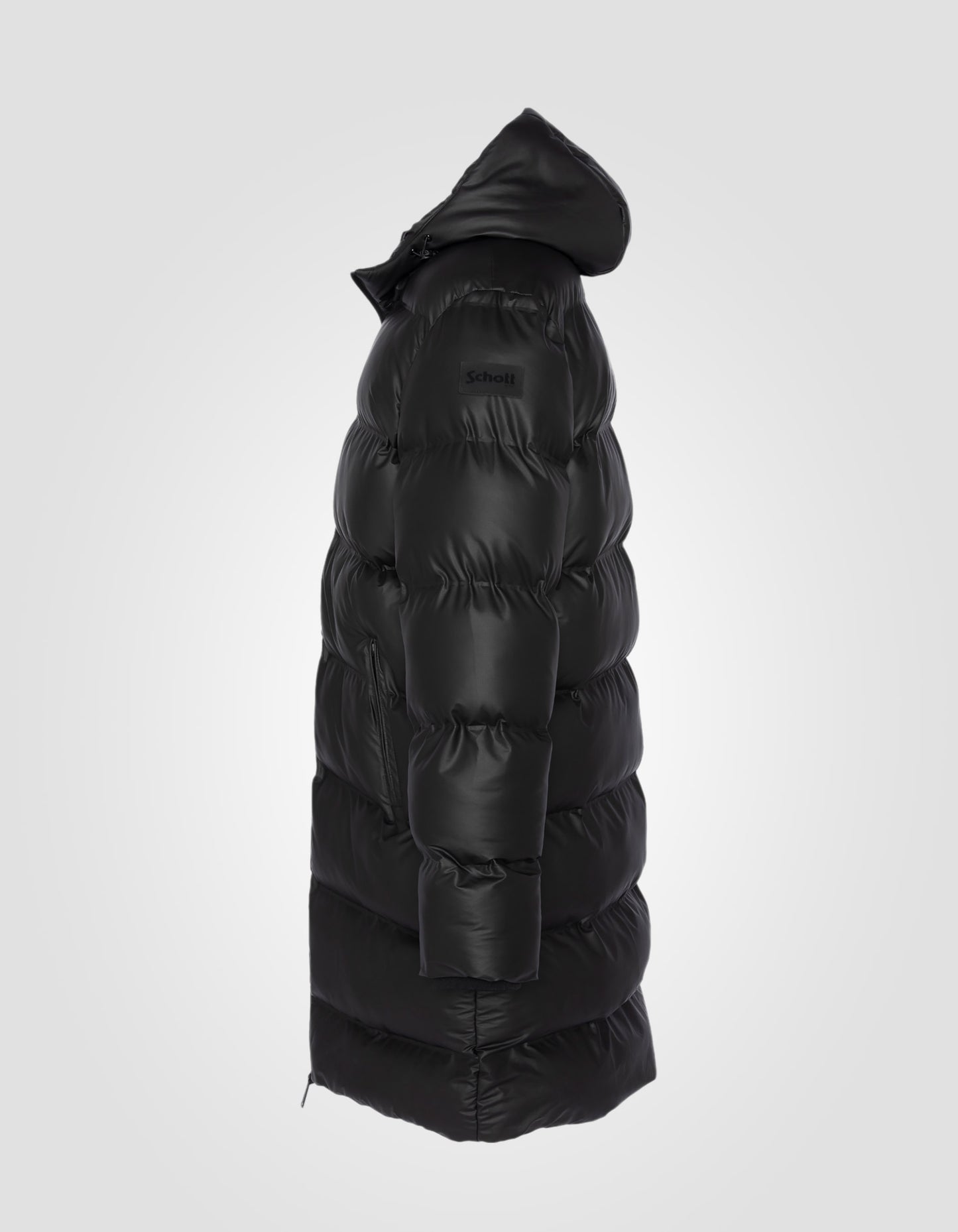 Doudoune longue rubber à capuche