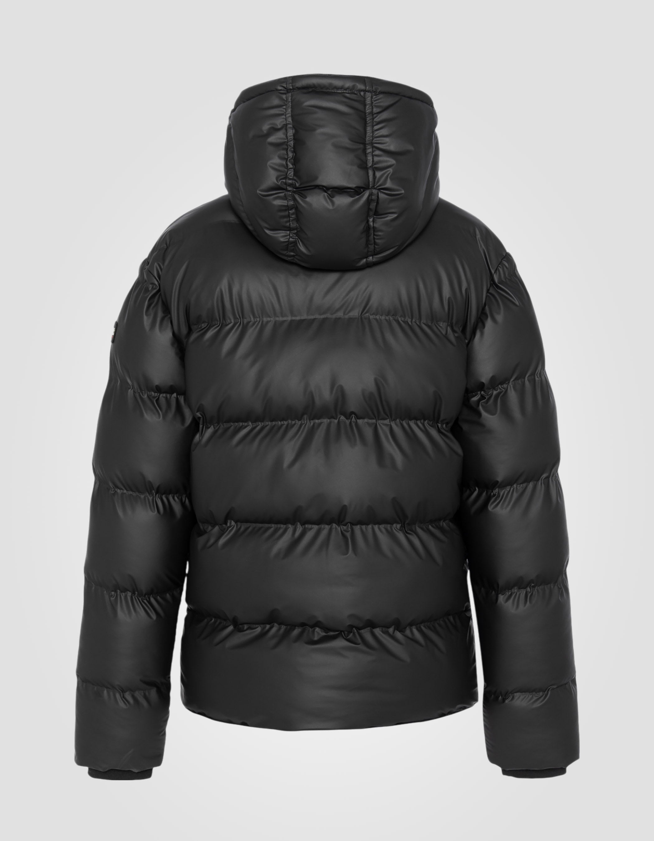 Hooded rubber puffer jacket-9