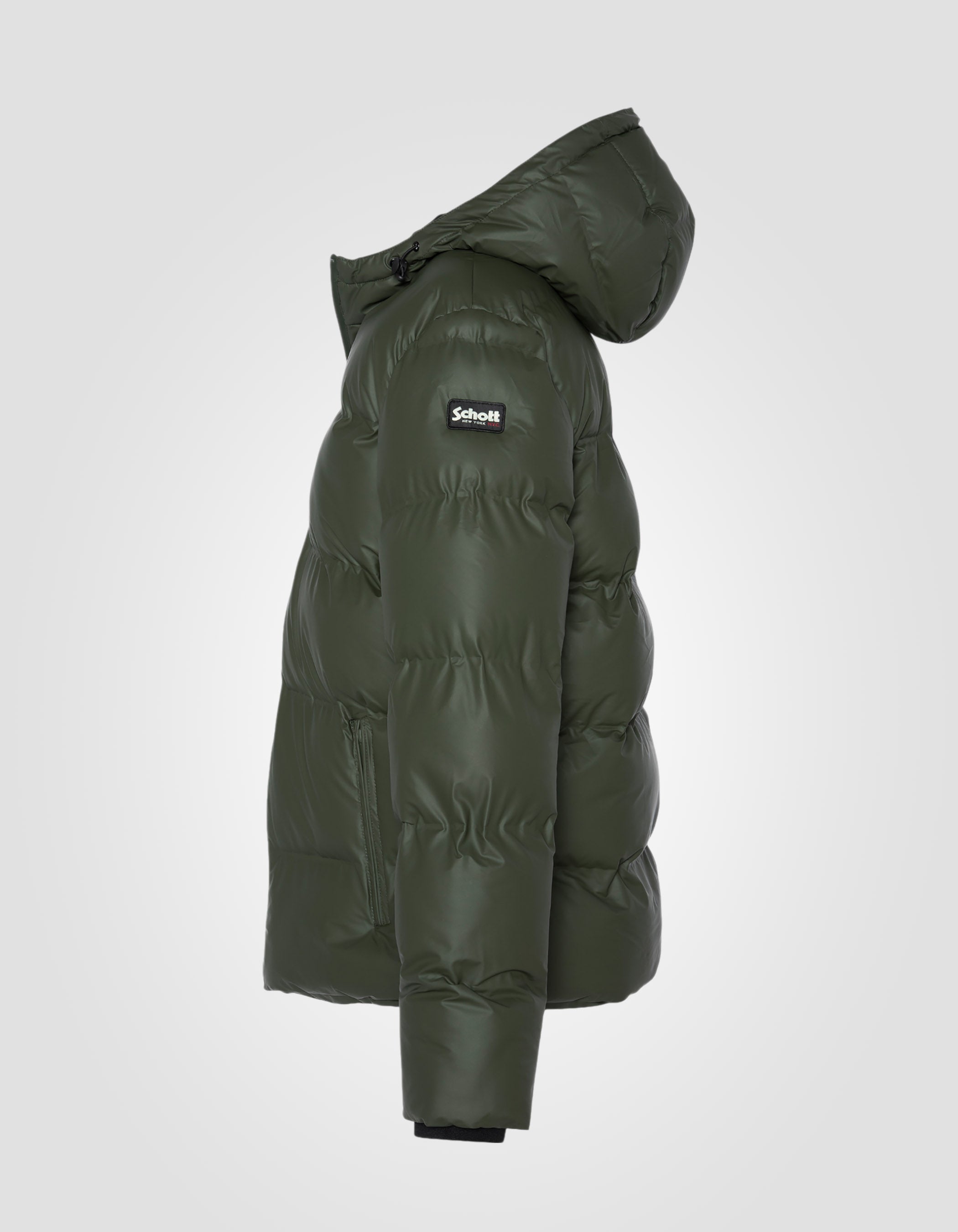 Hooded rubber puffer jacket-3