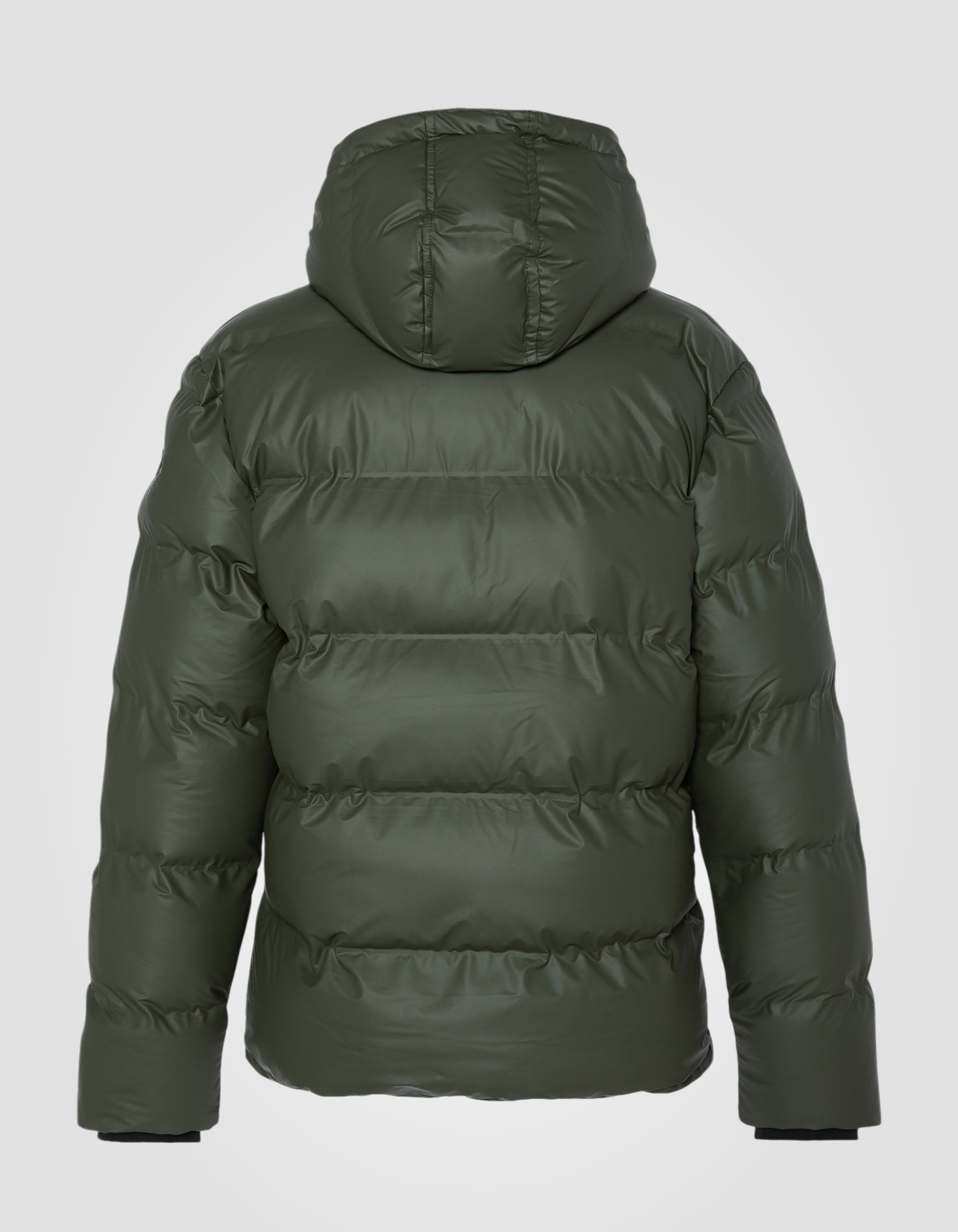 Hooded rubber puffer jacket-2