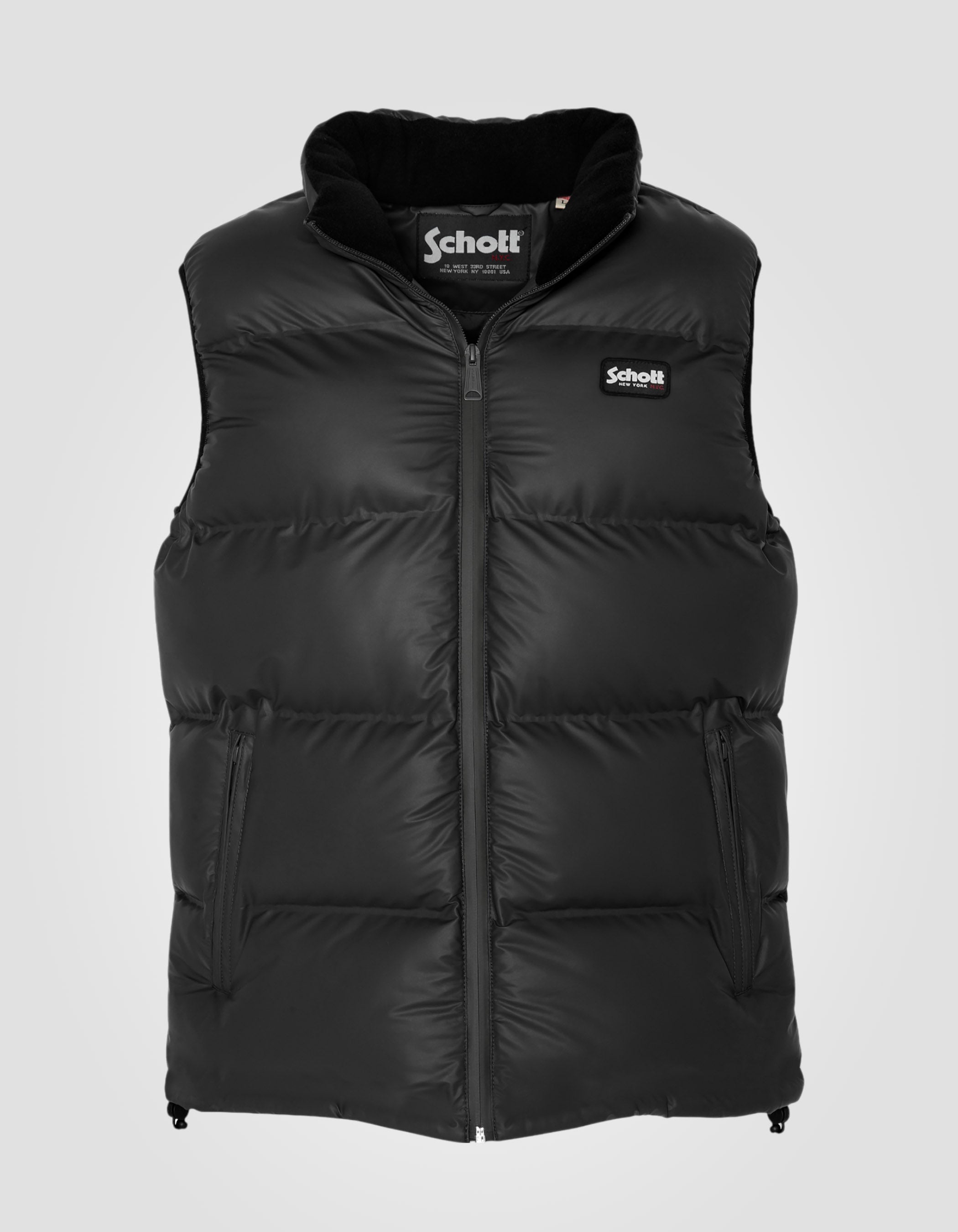 Sleeveless rubber puffer jacket-1