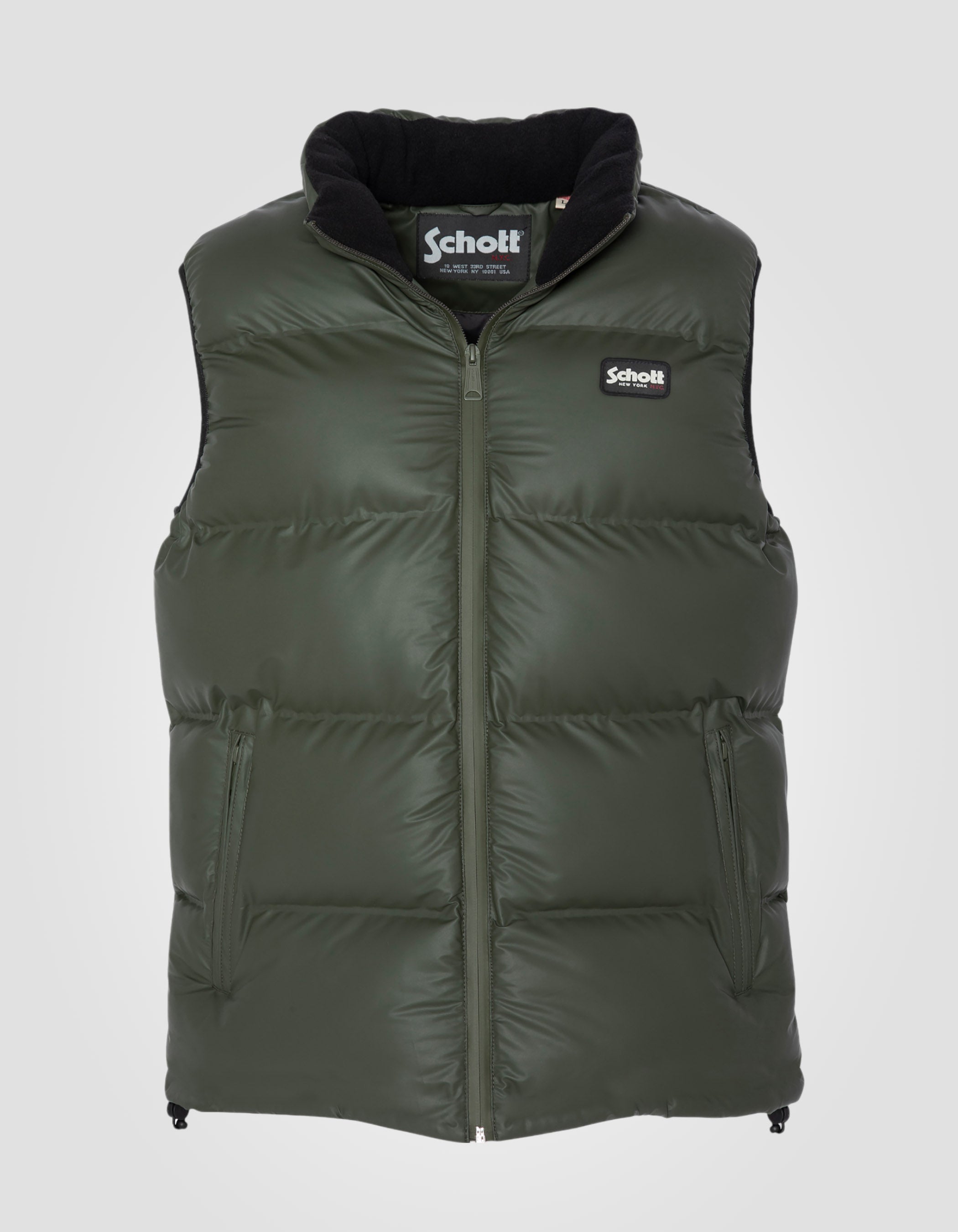 Sleeveless rubber puffer jacket-2