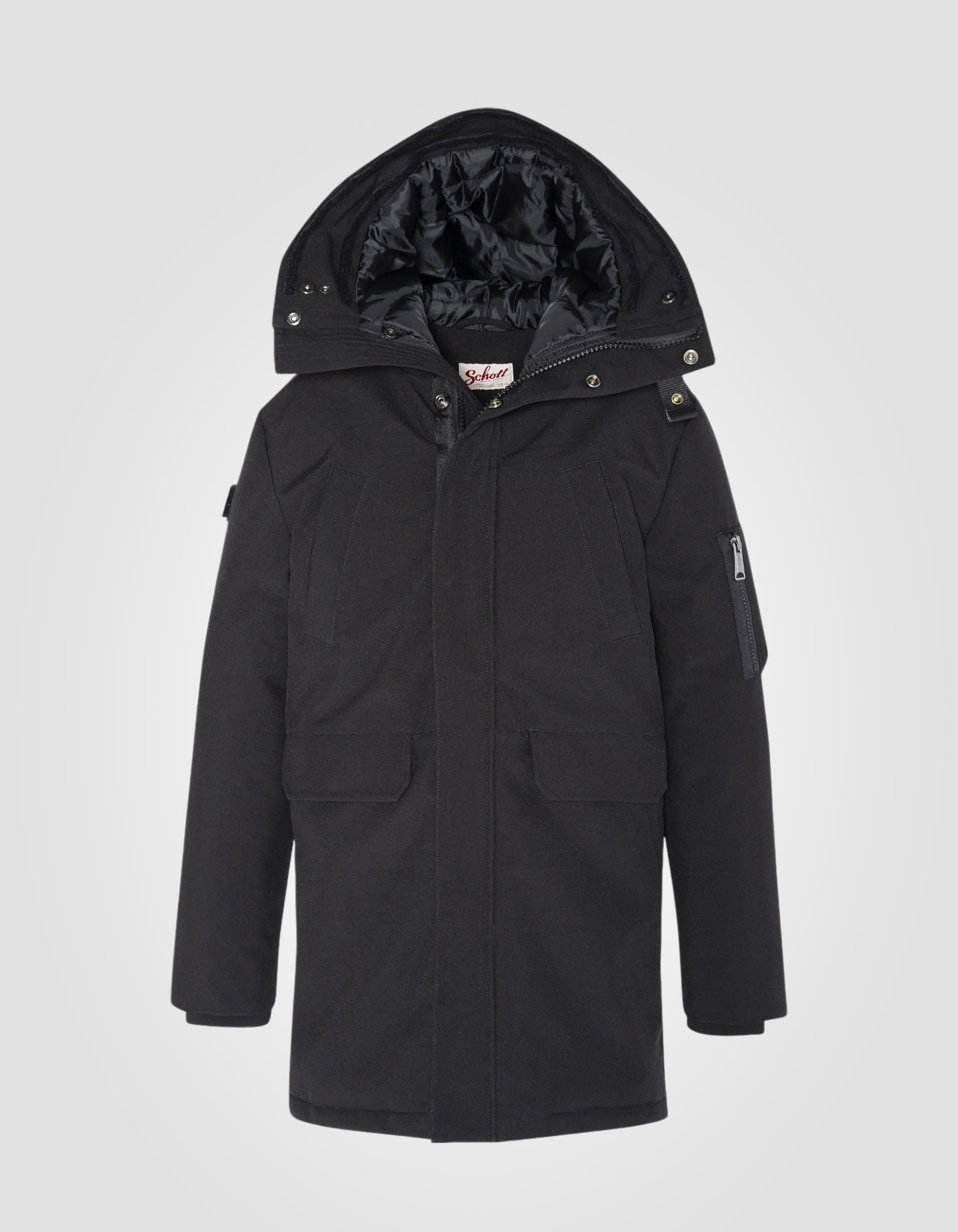 Parka with fixed hood-5