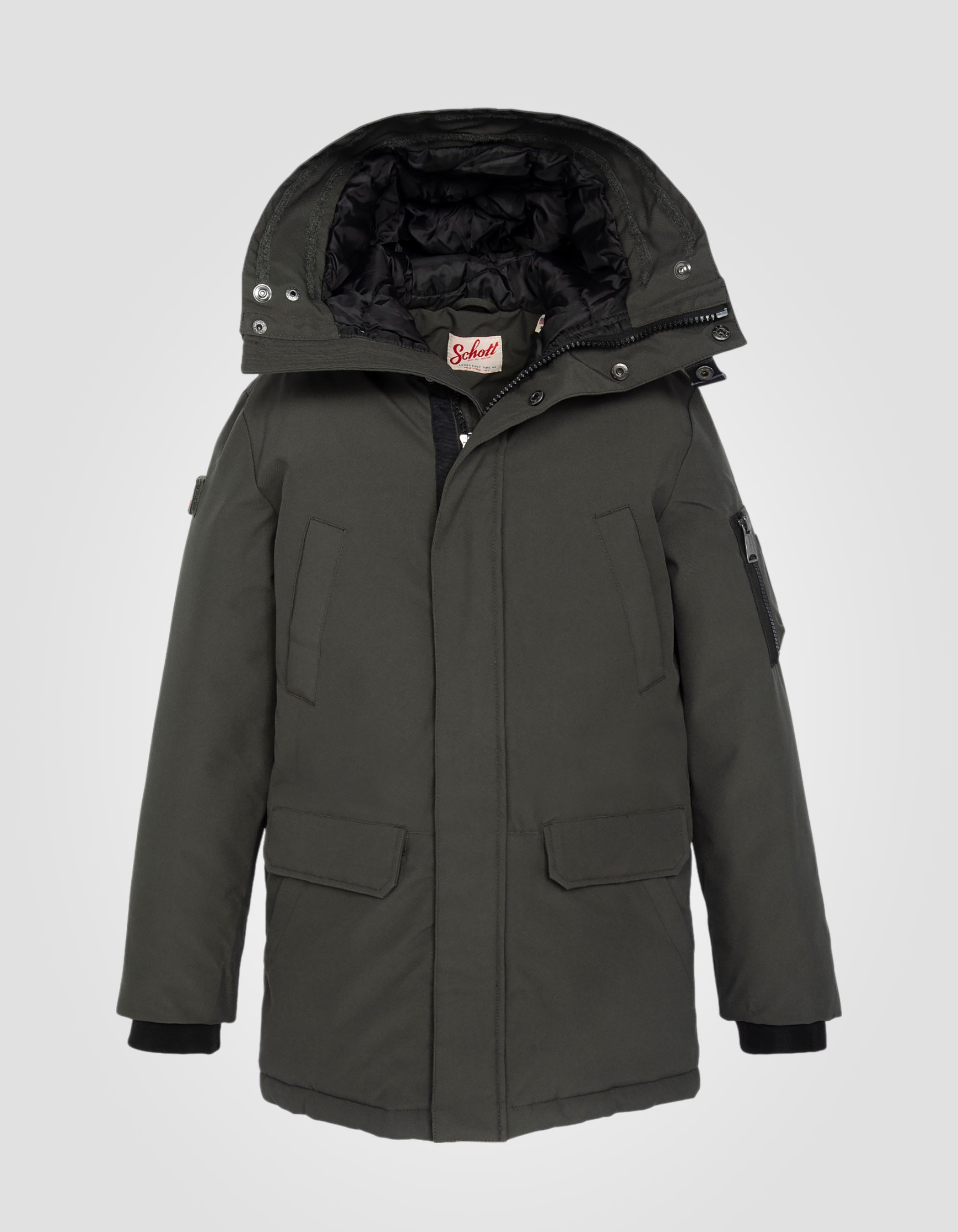 Parka with fixed hood-3