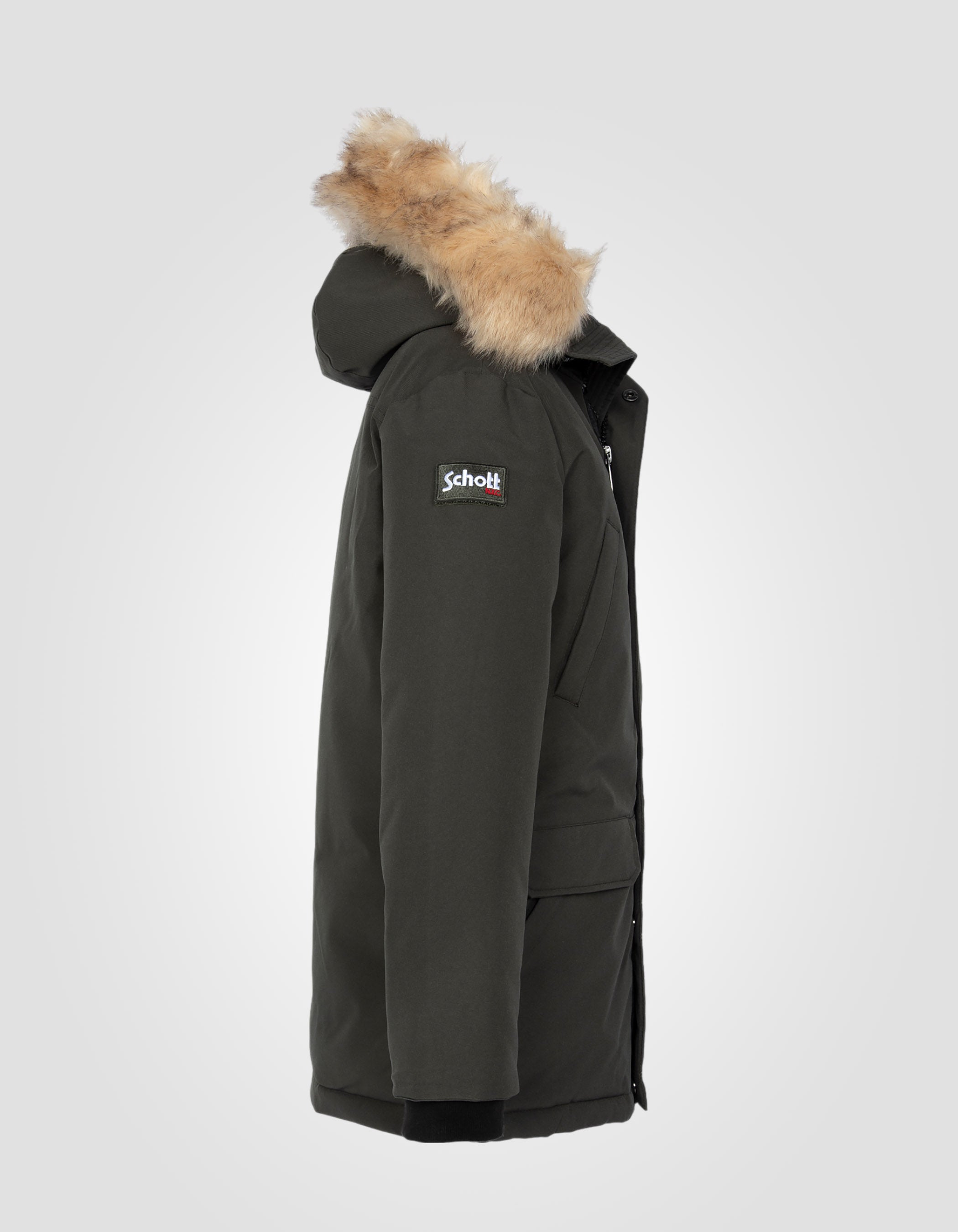 Parka with fixed hood-4