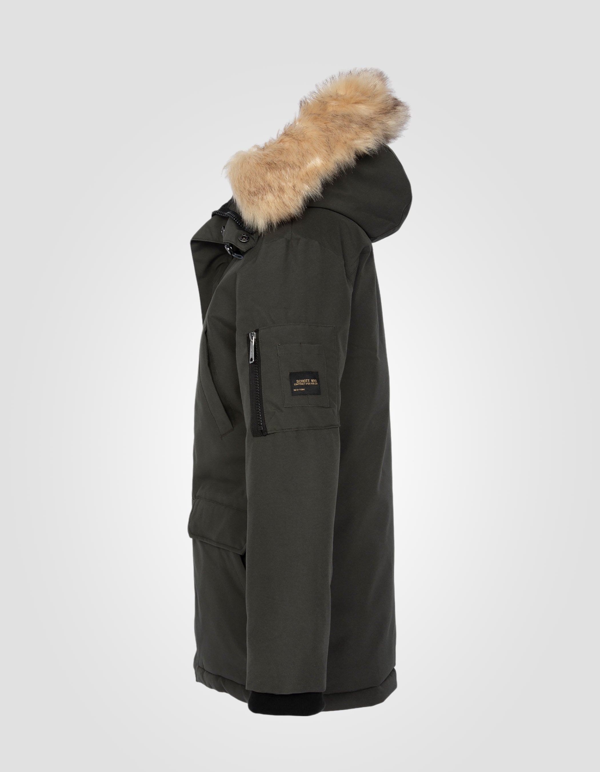 Parka with fixed hood-5