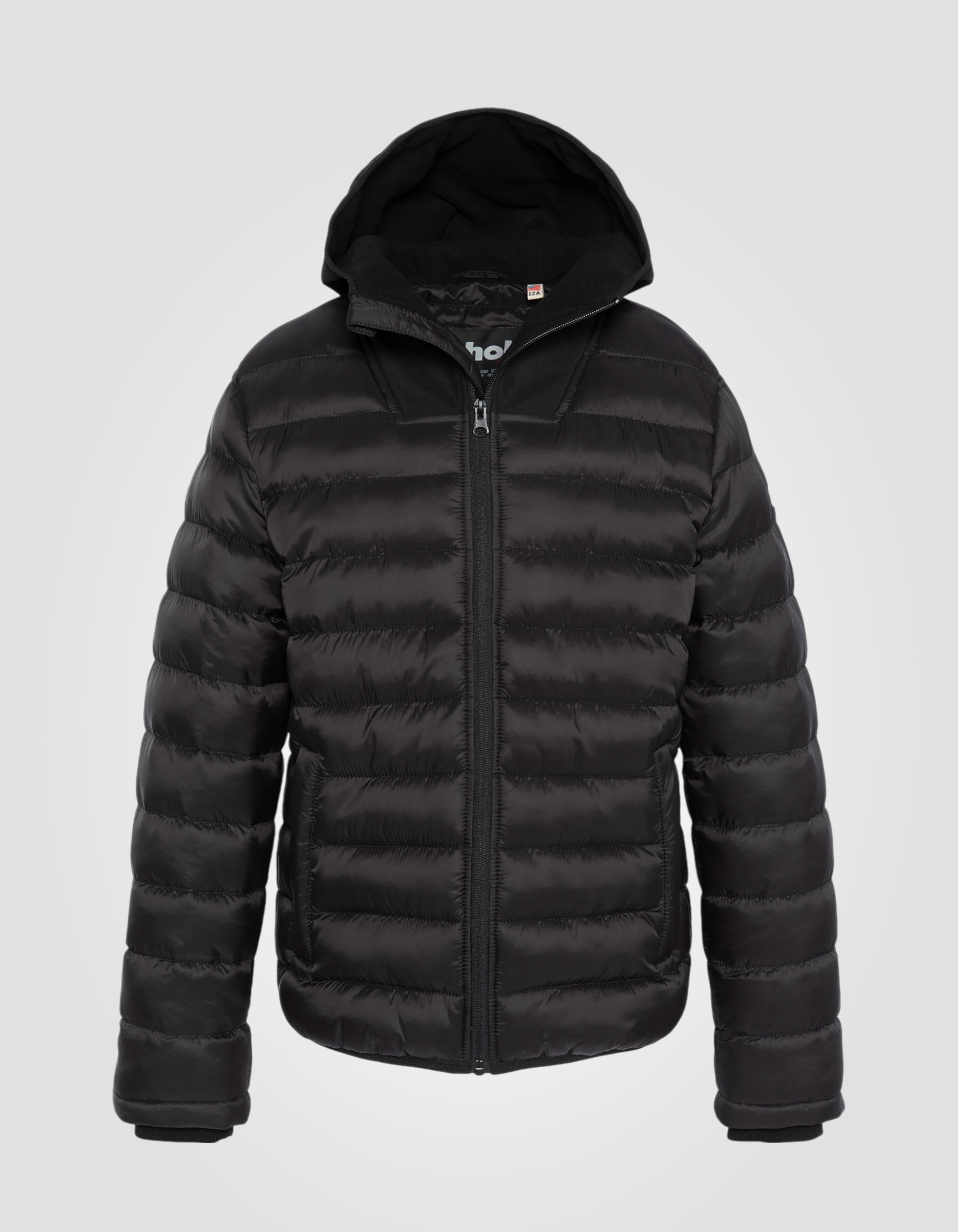 Lightweight bi-material puffer jacket-1