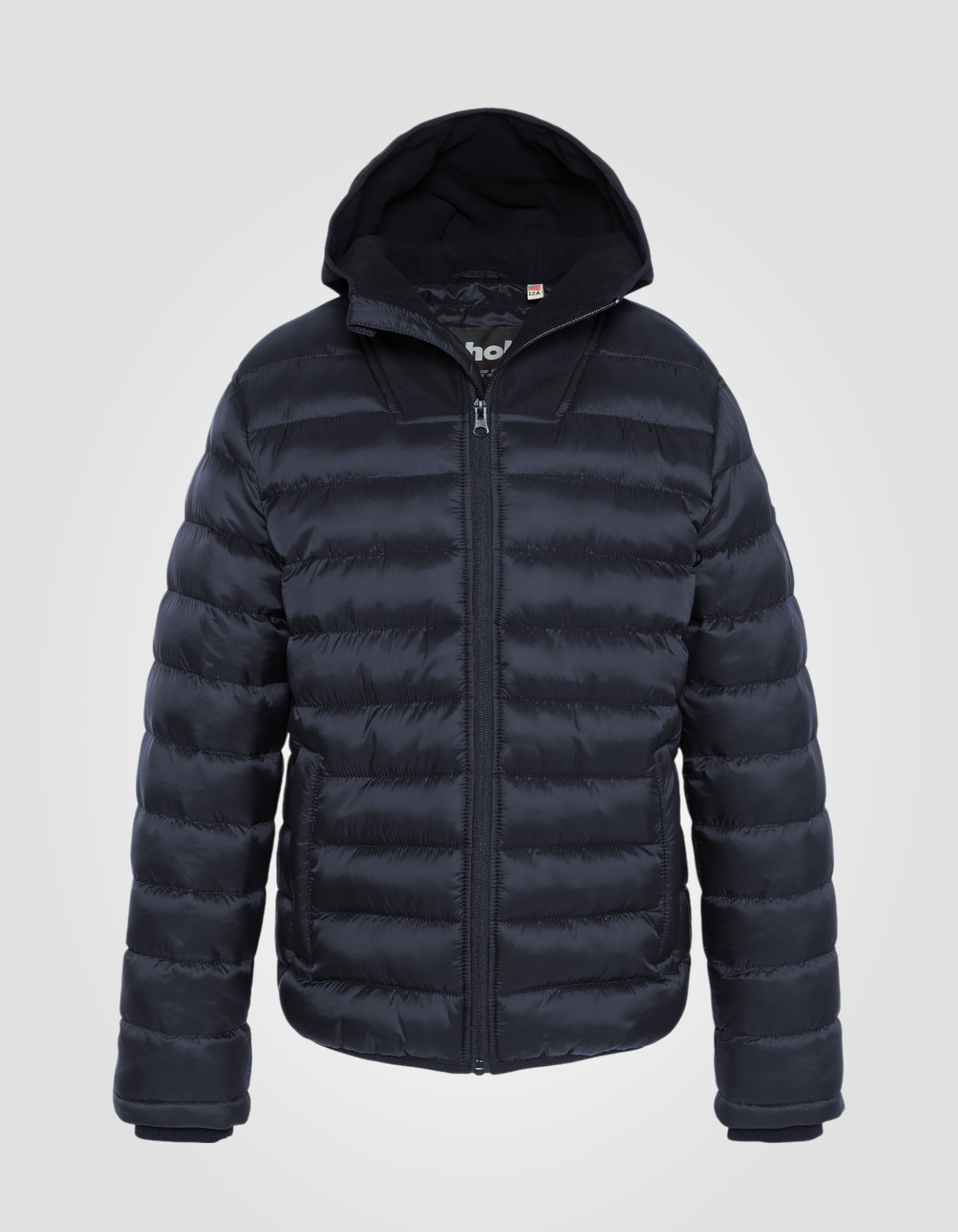 Lightweight bi-material puffer jacket-1