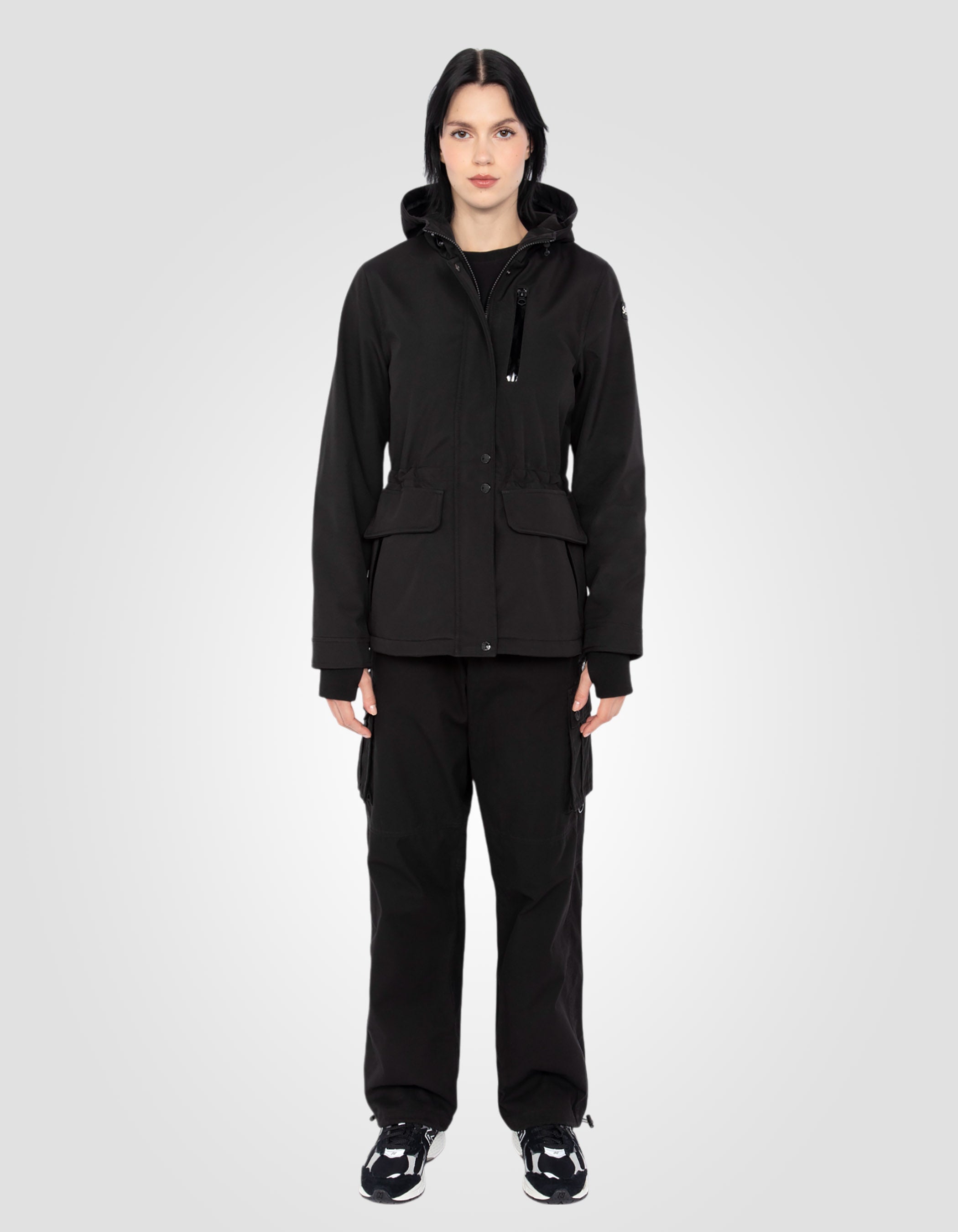 Short softshell parka, urban style-1