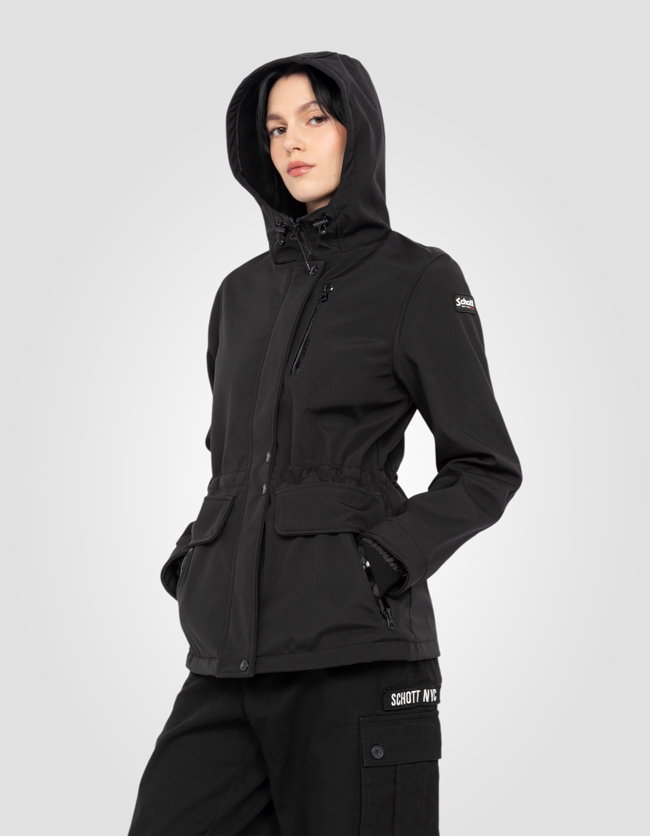 Short softshell parka, urban style-3