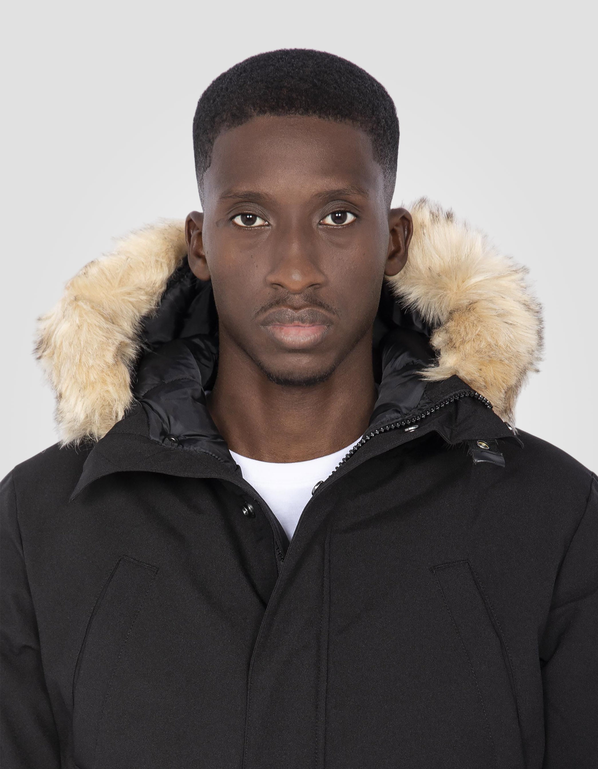 Cold weather hooded jacket with faux fur-6