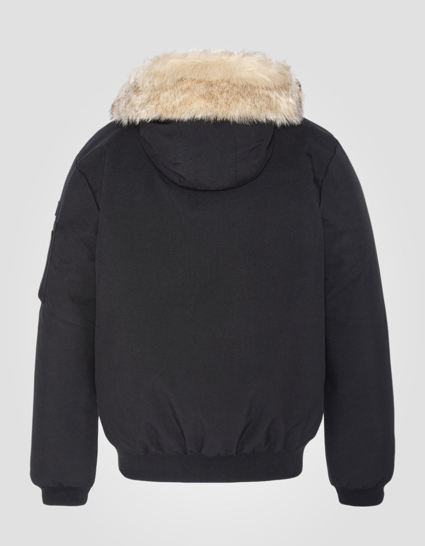 Cold weather hooded jacket with faux fur