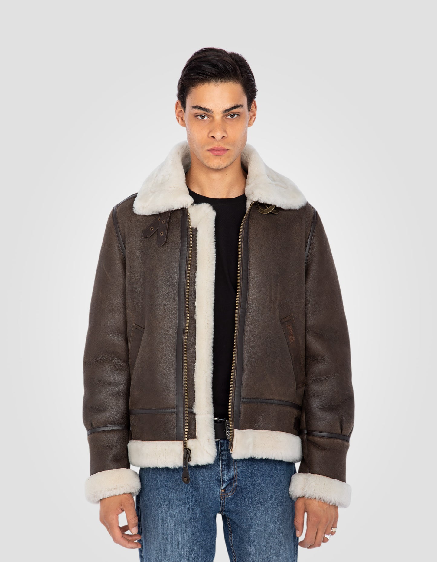 B-3 Bomber jacket, sheepskin leather