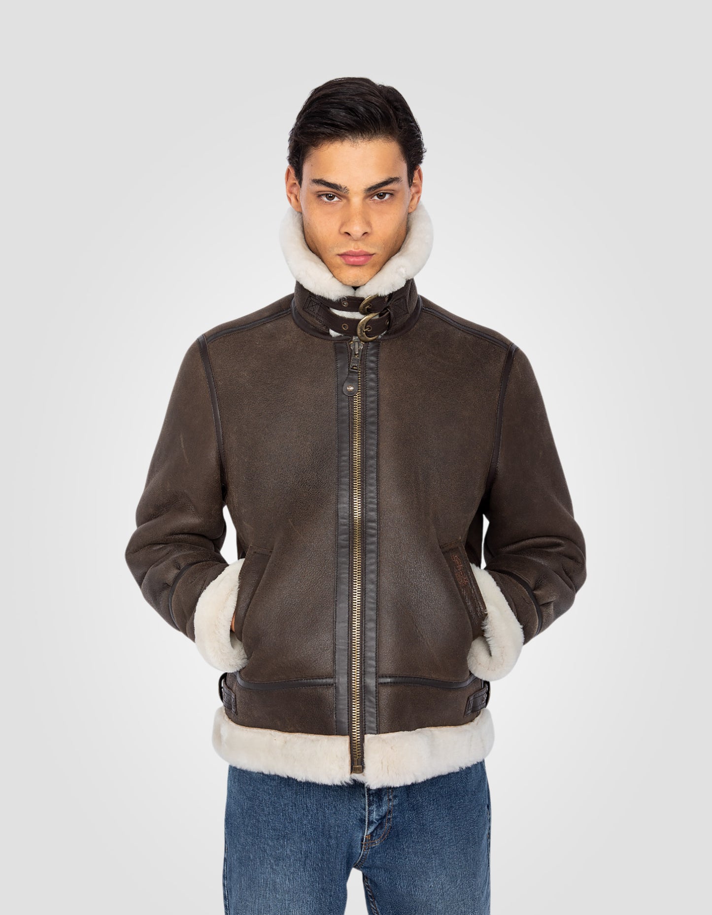 B-3 Bomber jacket, sheepskin leather