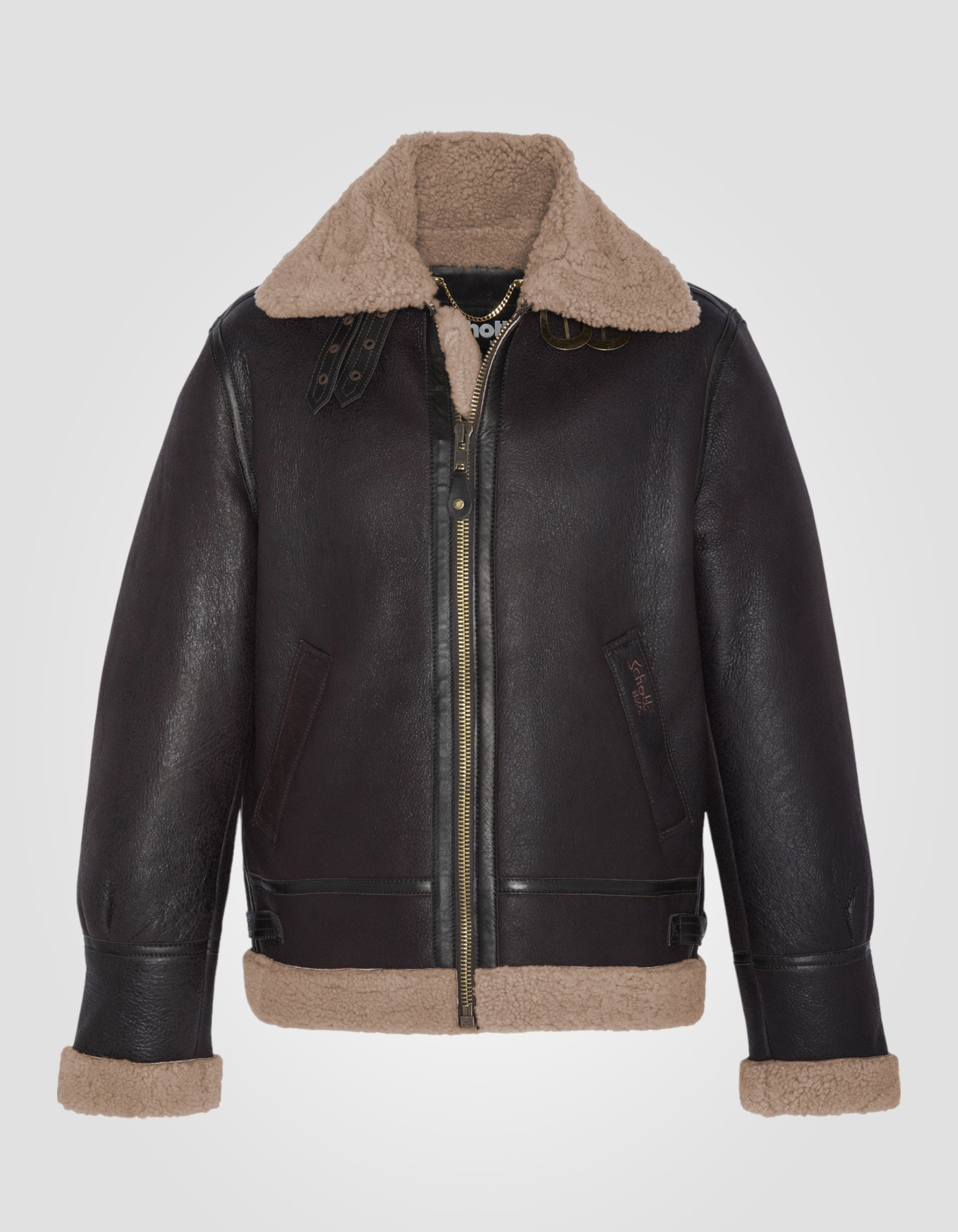 B-3 Bomber jacket, sheepskin leather, Plus size-1