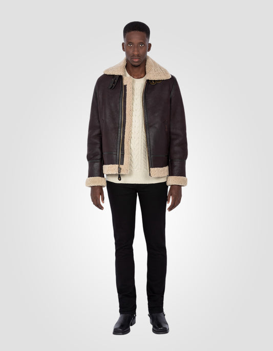 B-3 Bomber jacket, sheepskin leather