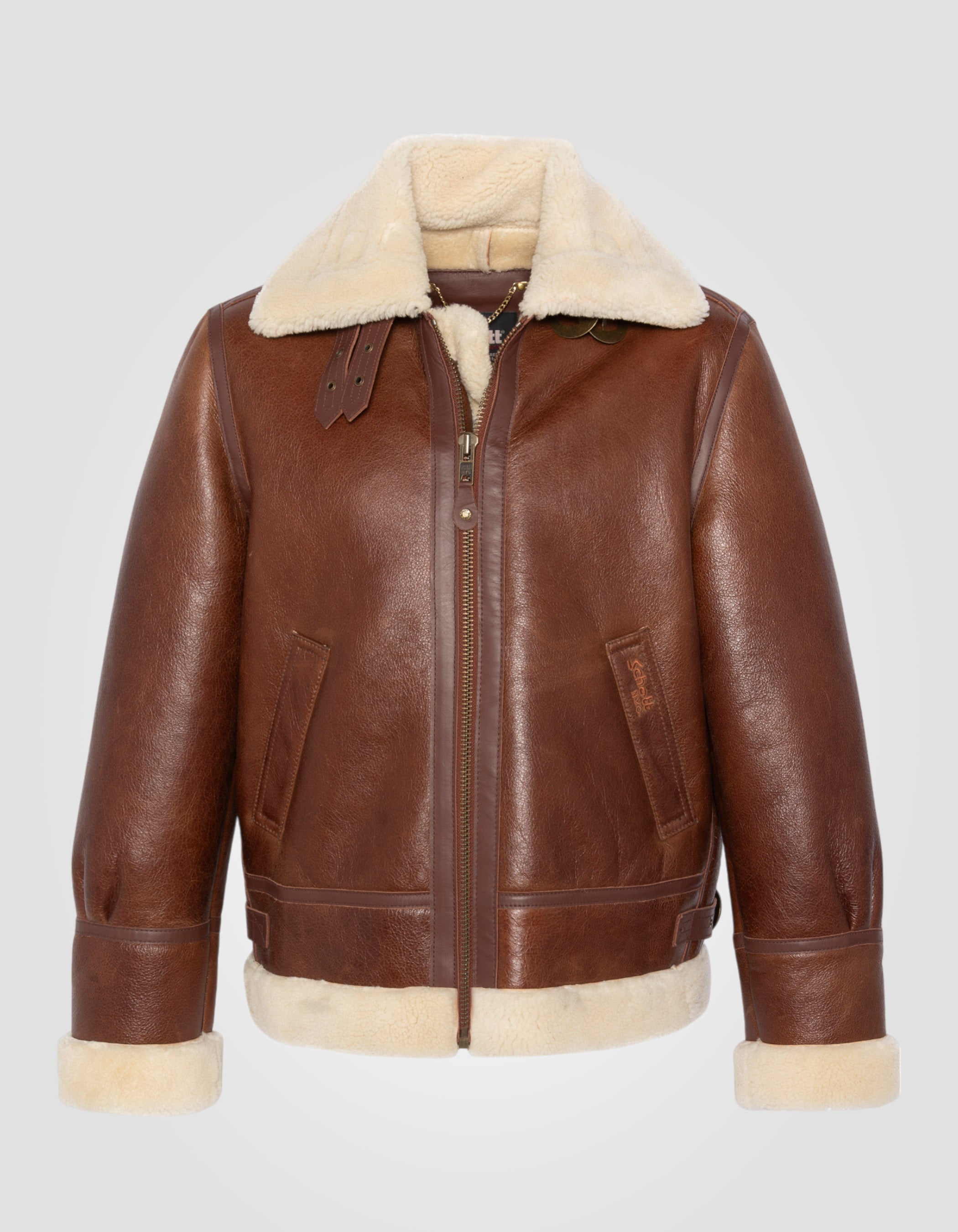 B-3 Bomber jacket, sheepskin leather-2