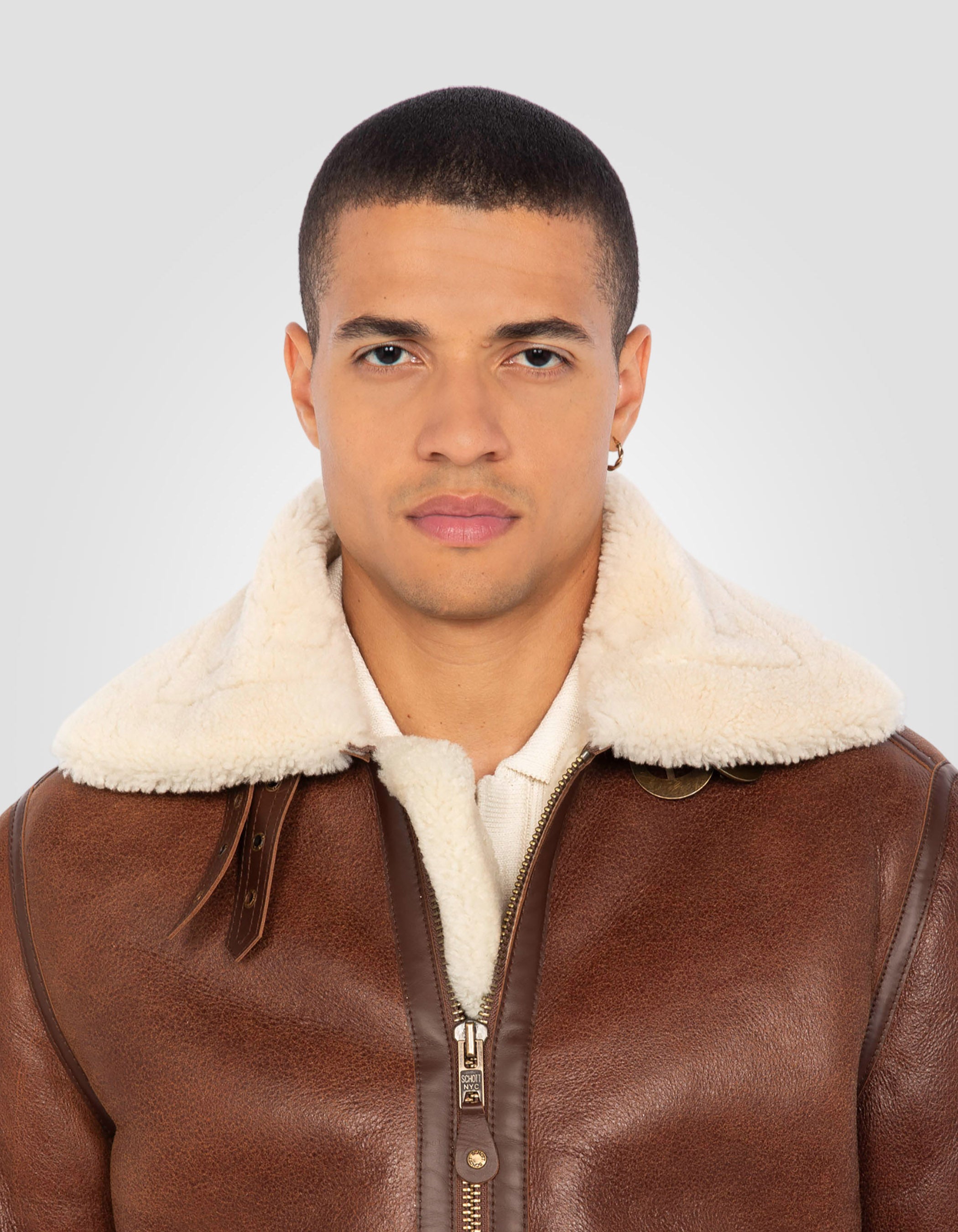 B-3 Bomber jacket, sheepskin leather-5