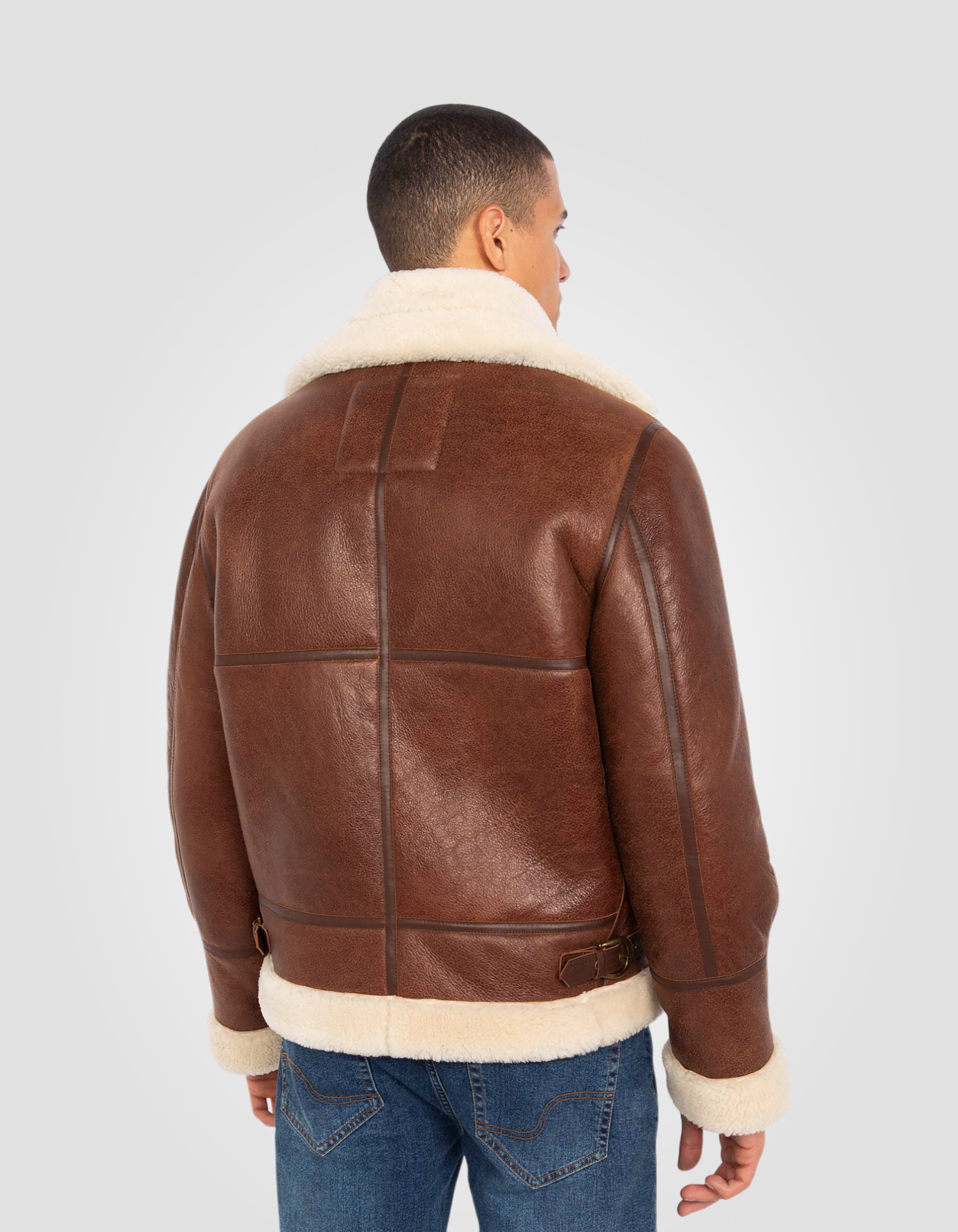 B-3 Bomber jacket, sheepskin leather-6