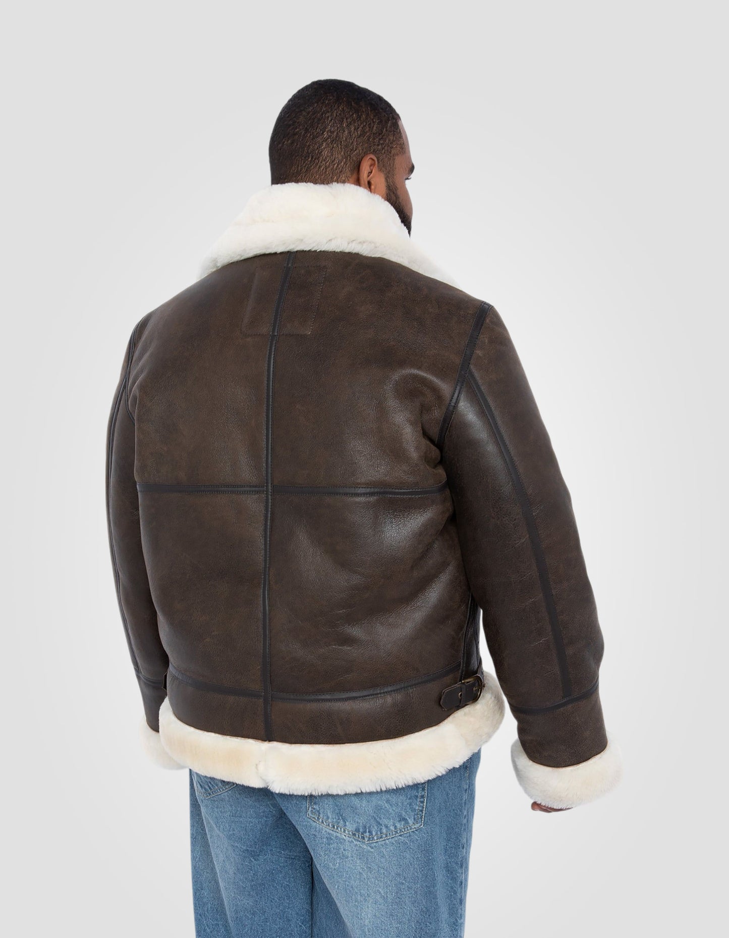 Blouson bombardier B-3, cuir de mouton, Grande taille