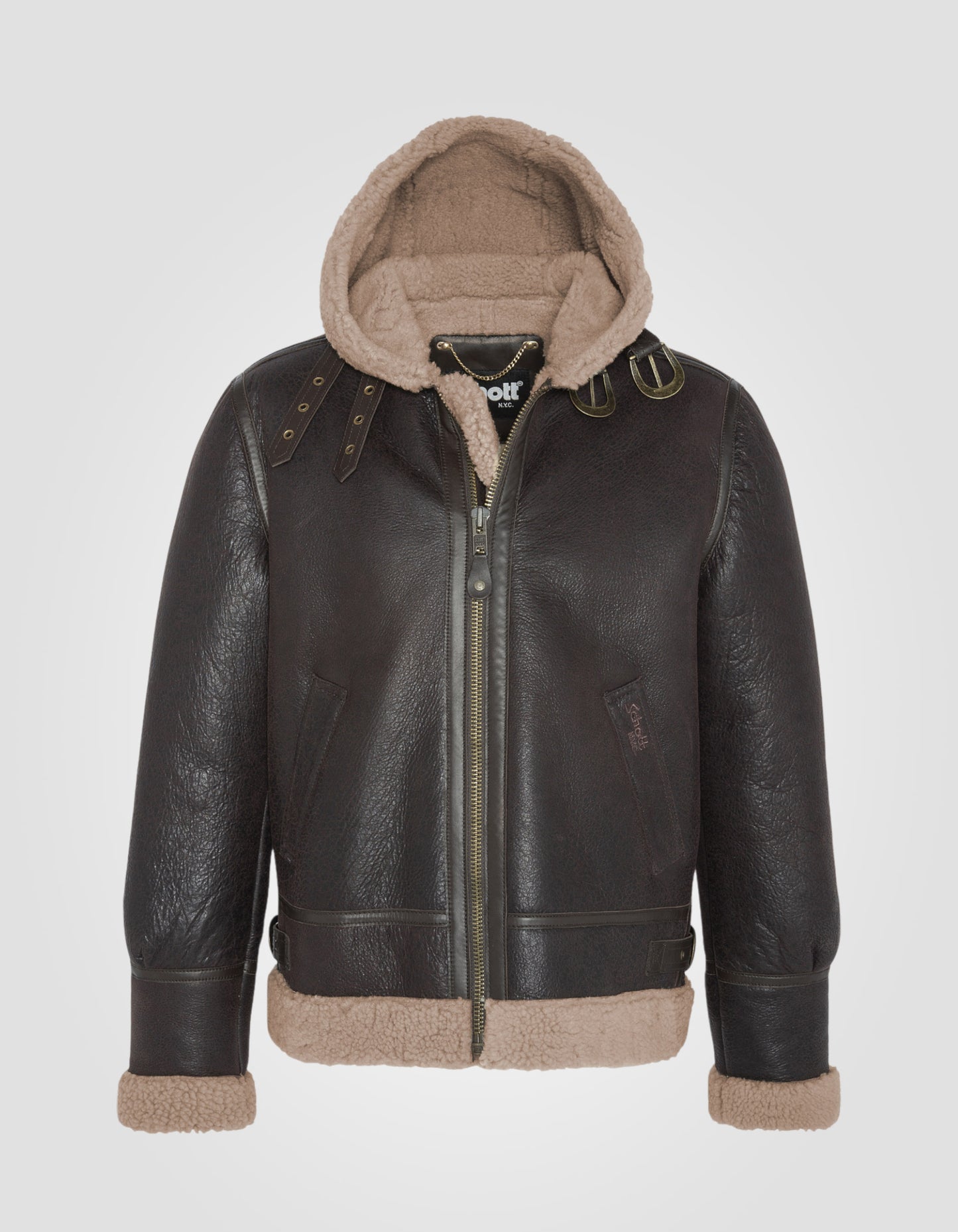 Blouson bombardier B-3, cuir de mouton