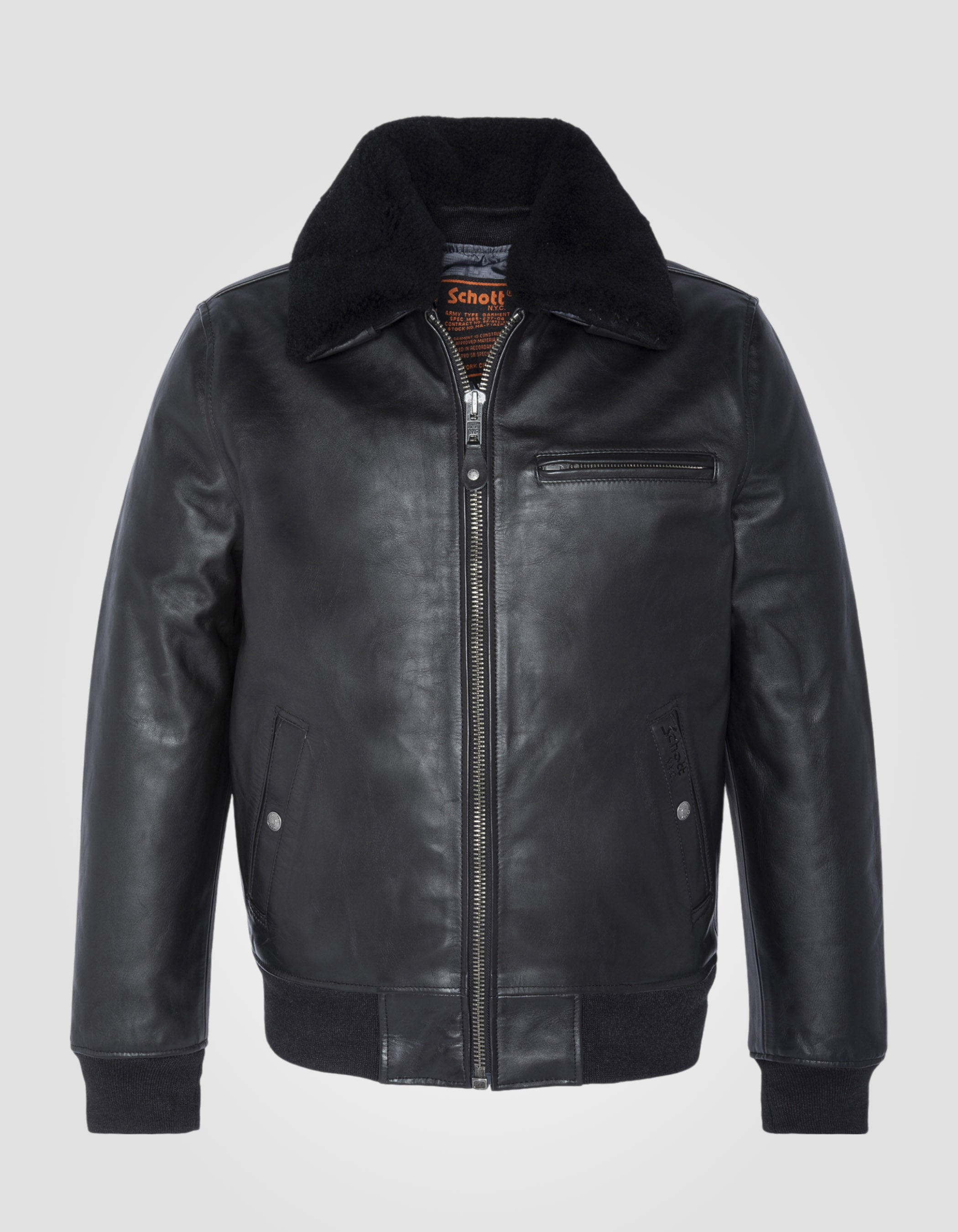 Flight jacket with removable interior, cowhide leather-1