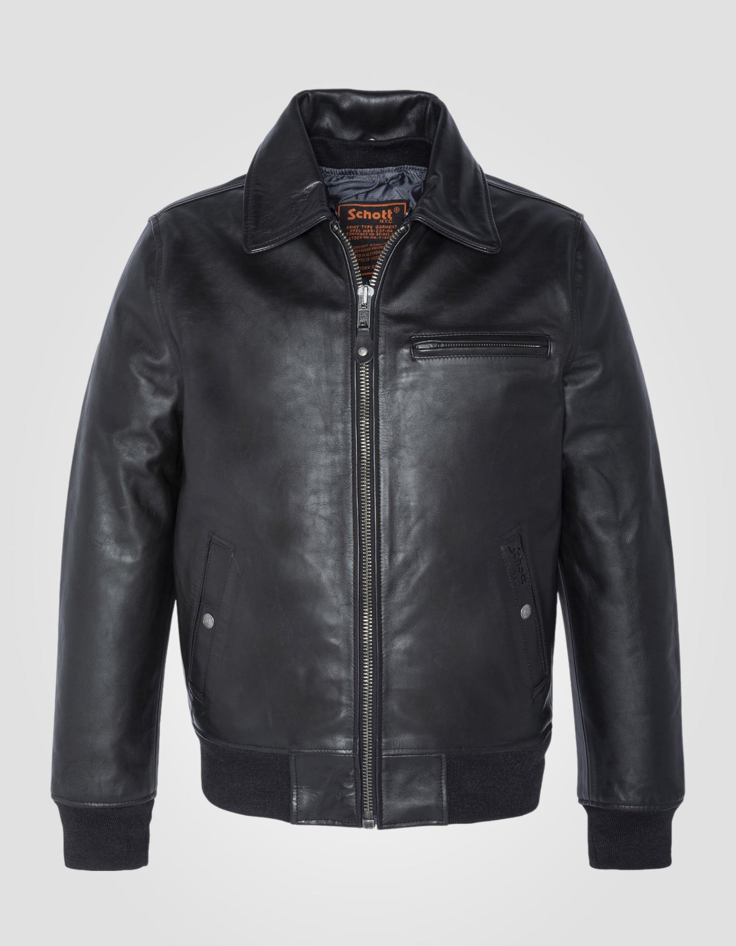 Blouson pilote gilet intérieur amovible, cuir de vachette