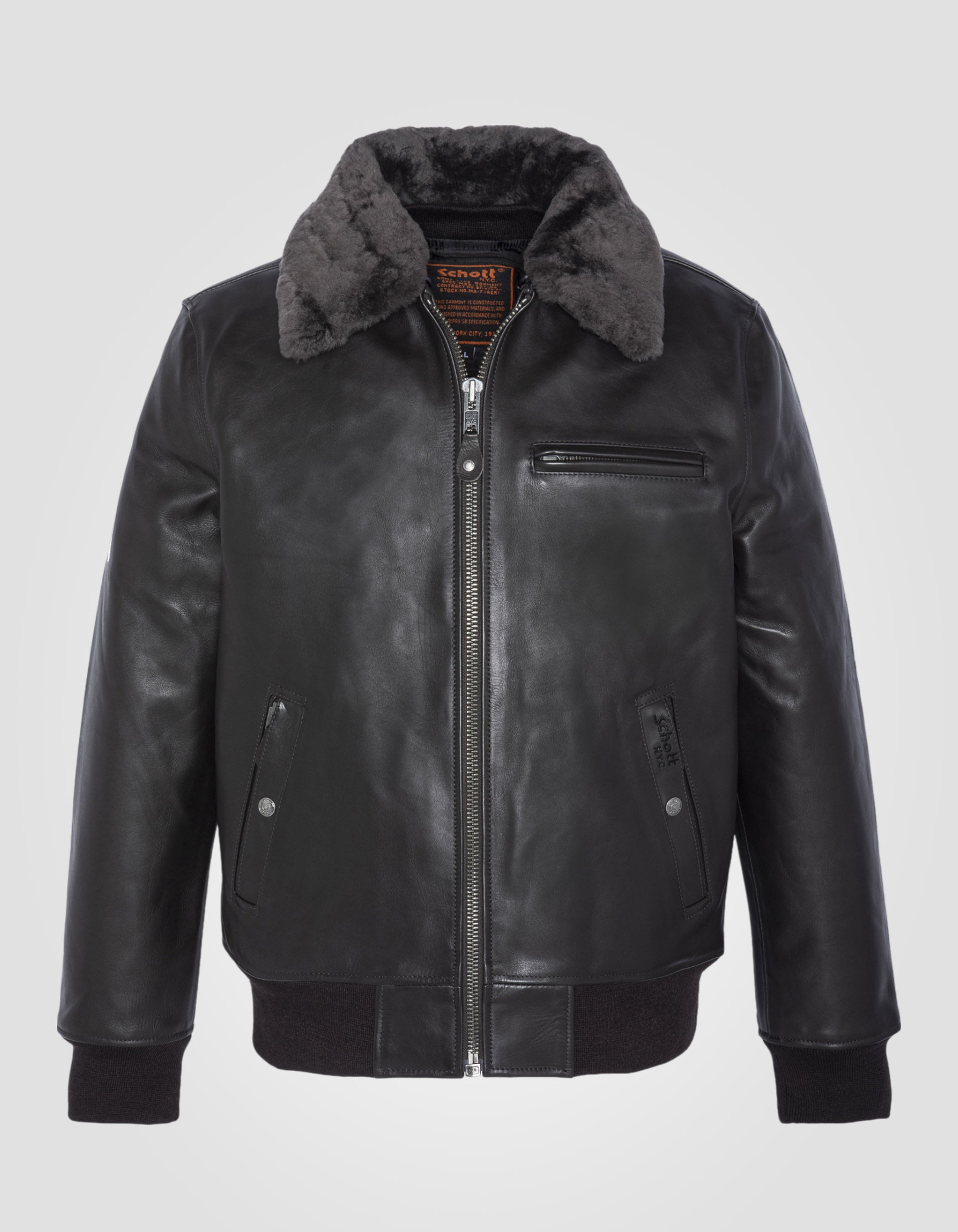 Flight jacket with removable interior, cowhide leather-2