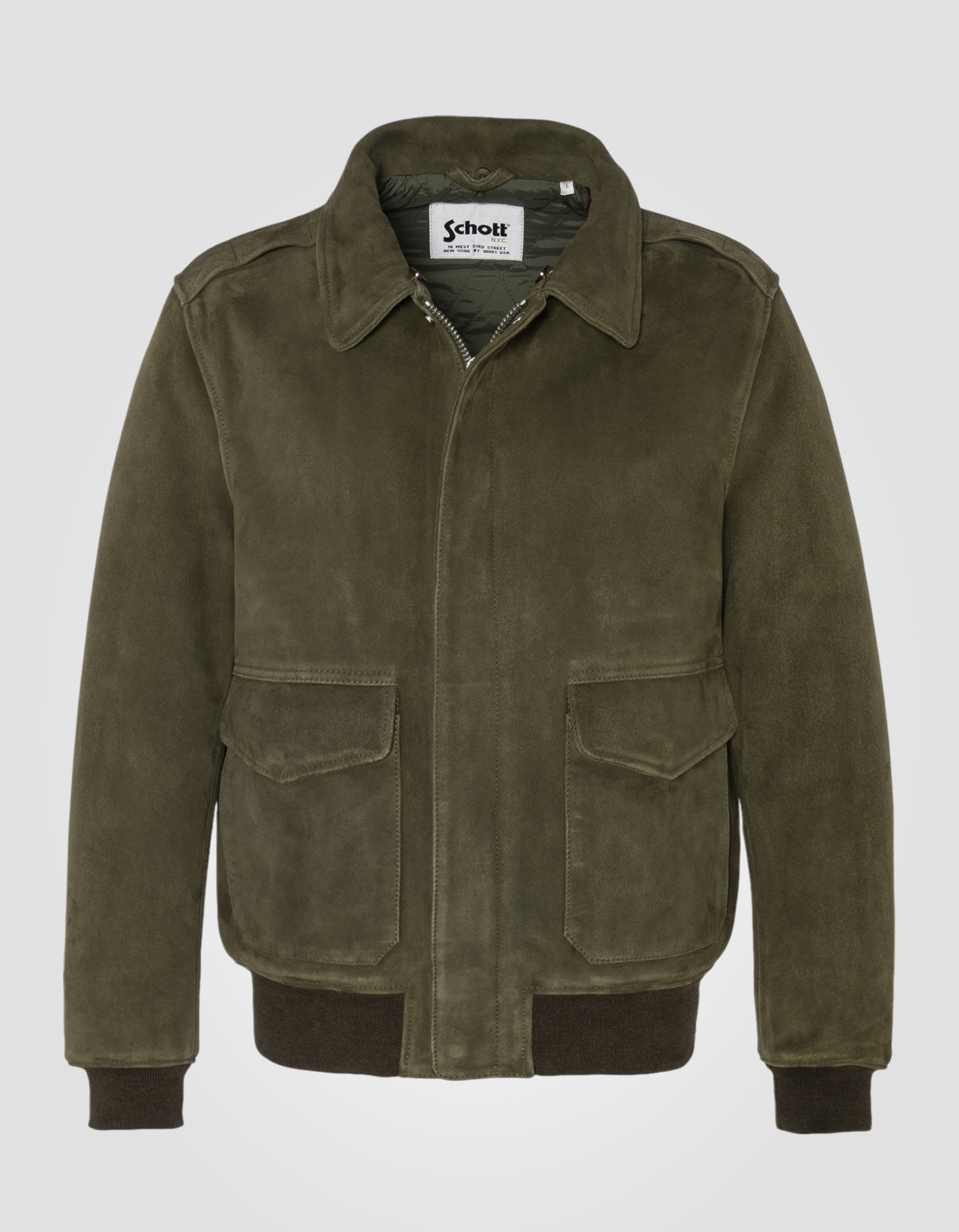 A-2 Suede flight jacket, goat leather-7