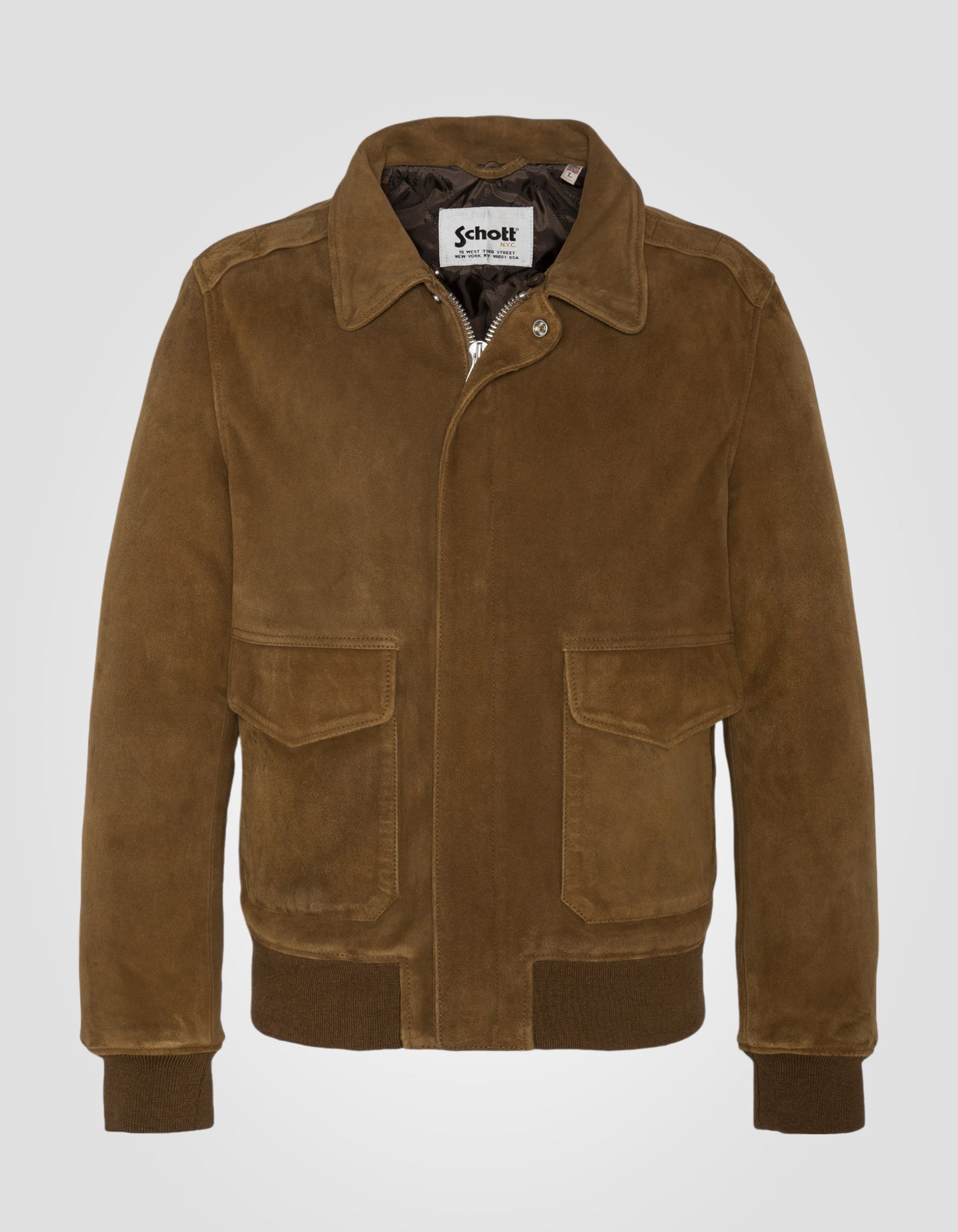 Blouson pilote suédé, cuir de chèvre