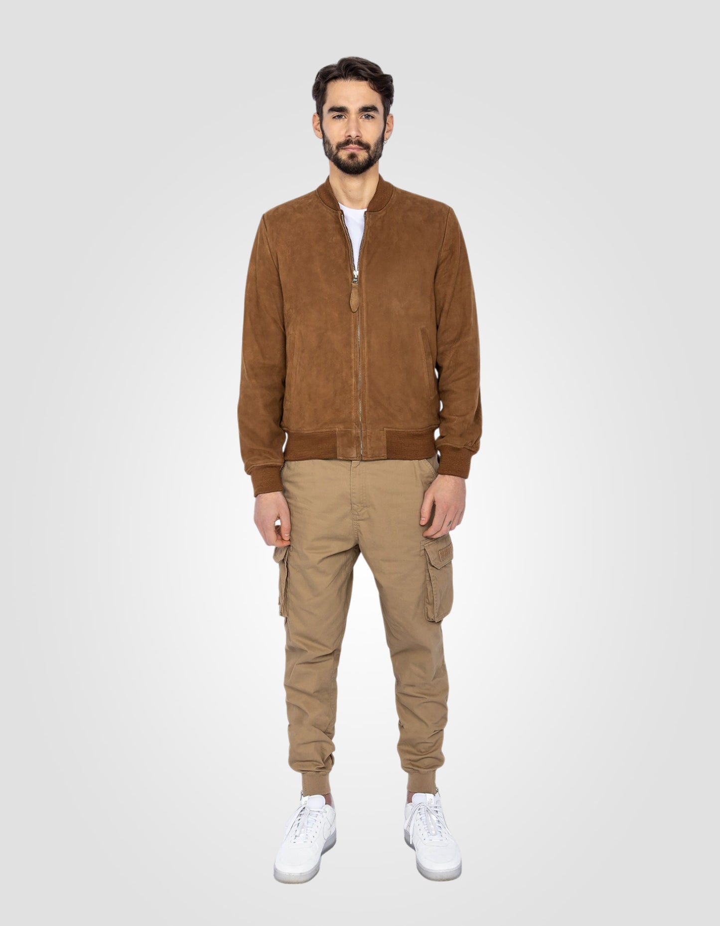 Blouson casual léger, cuir de chèvre