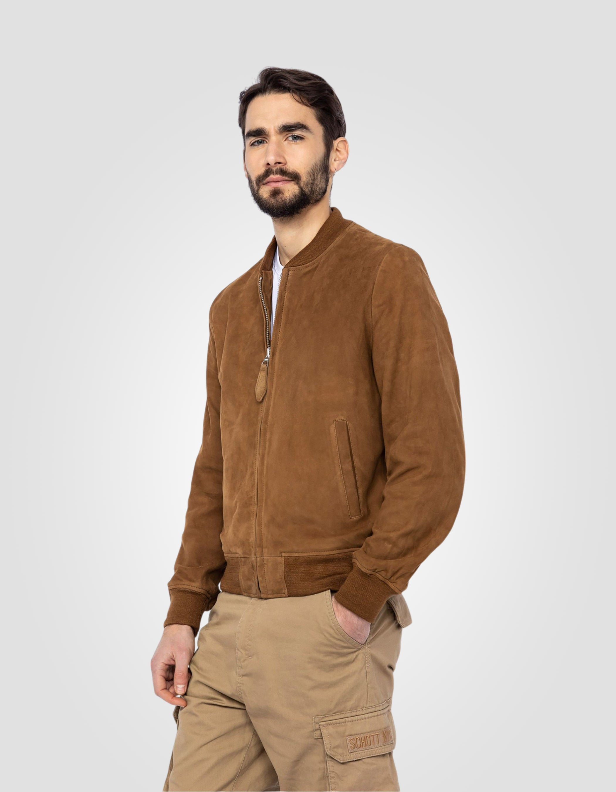 Lightweight casual jacket, goat leather-4