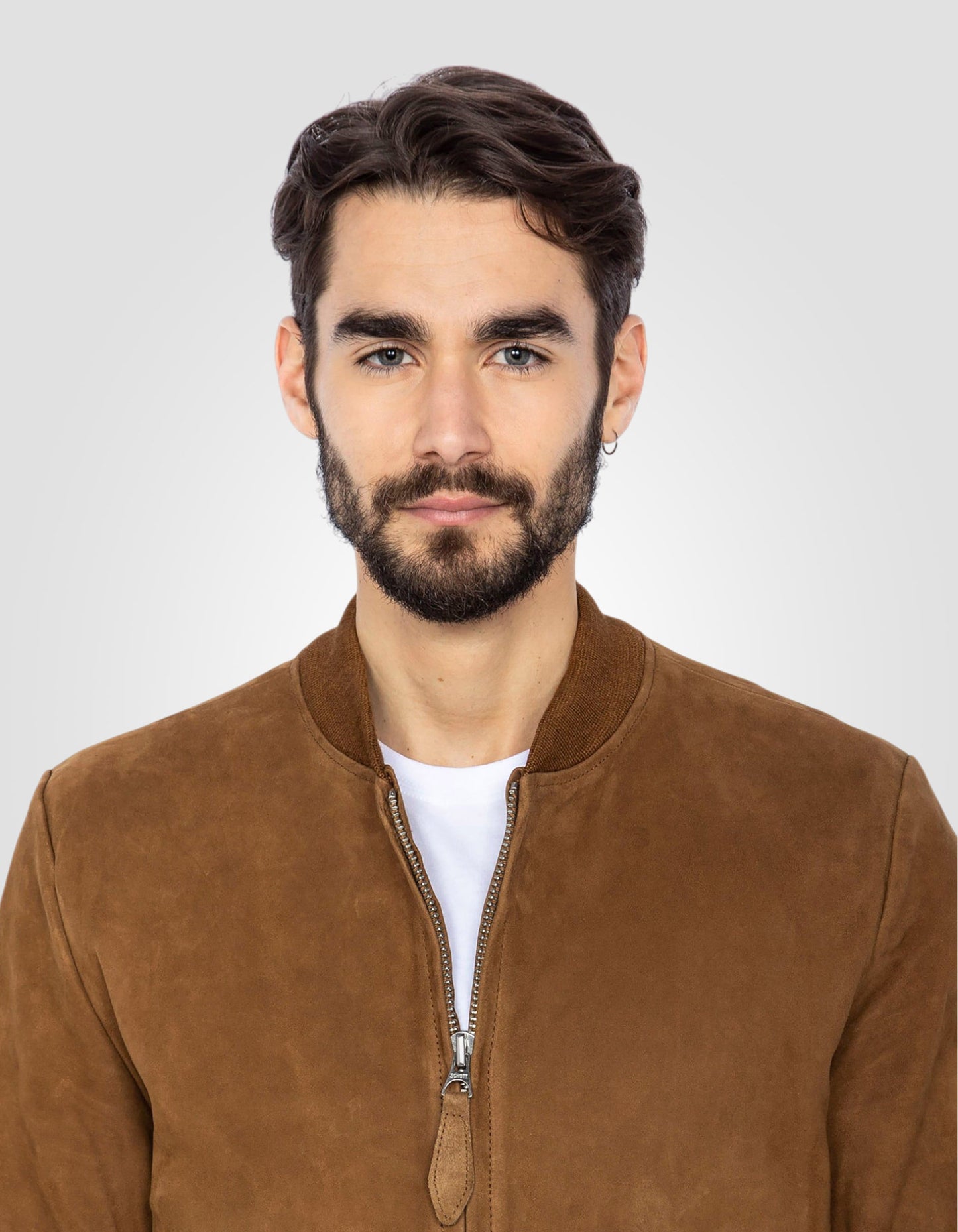 Blouson casual léger, cuir de chèvre