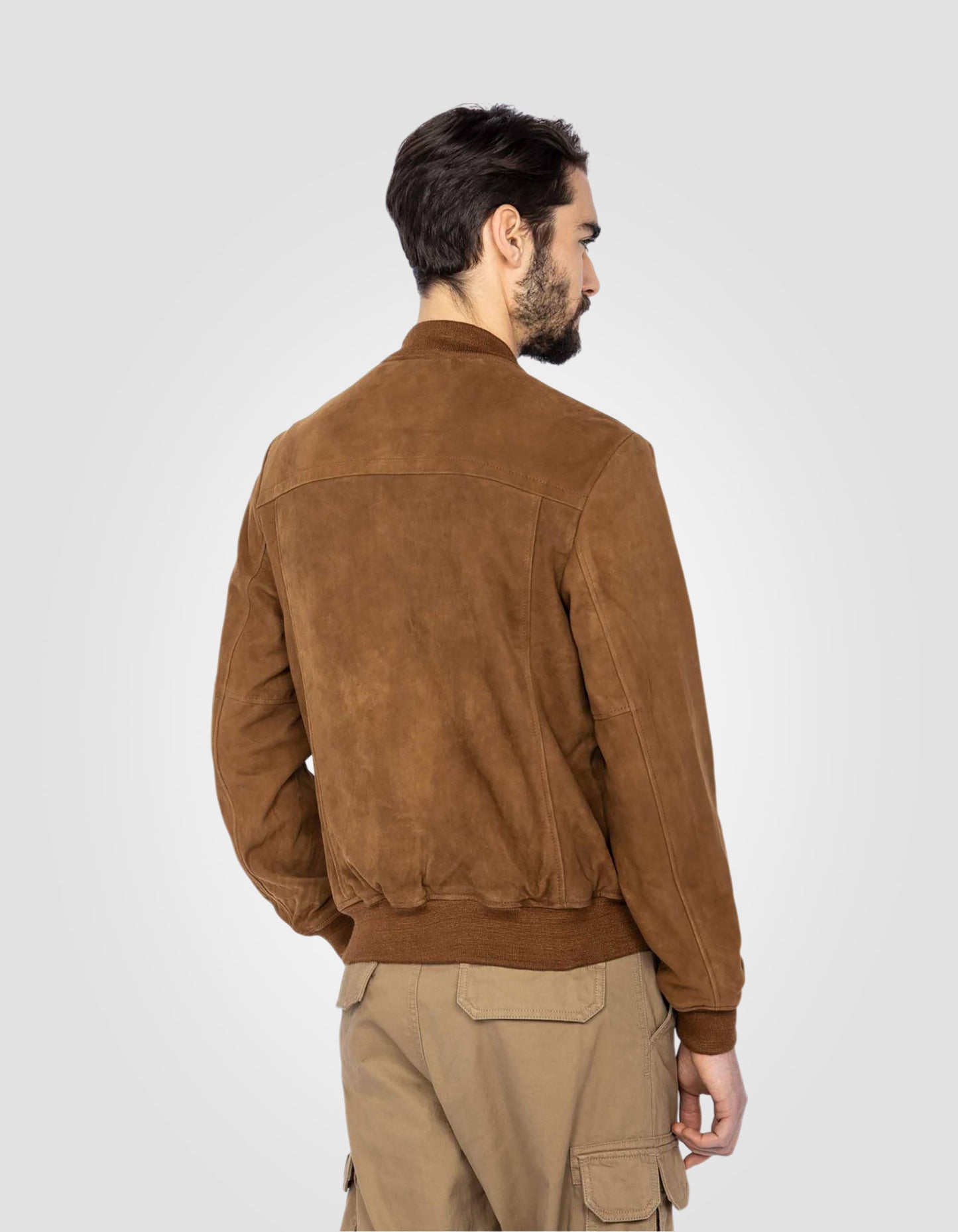 Blouson casual léger, cuir de chèvre