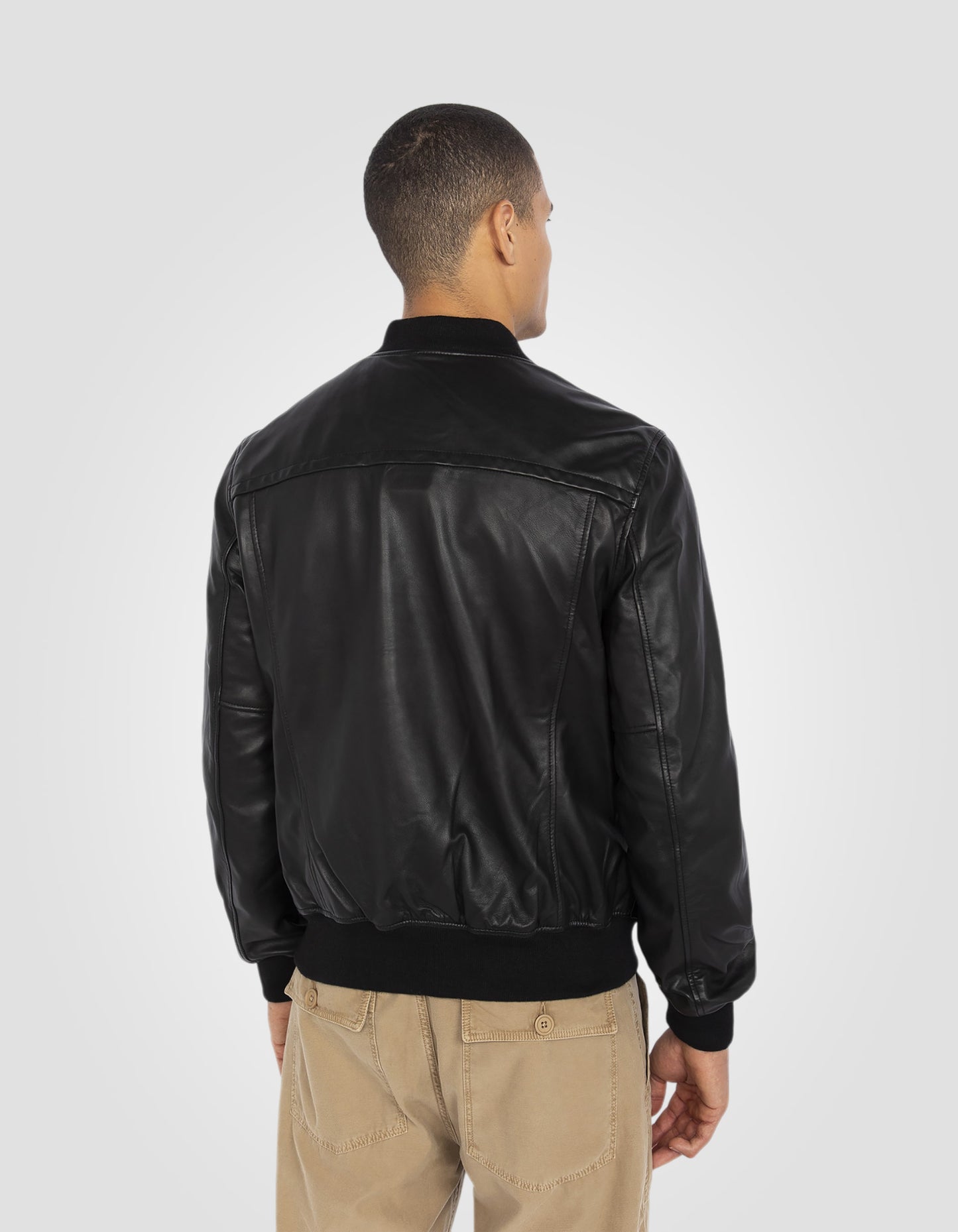 Blouson casual, cuir d'agneau