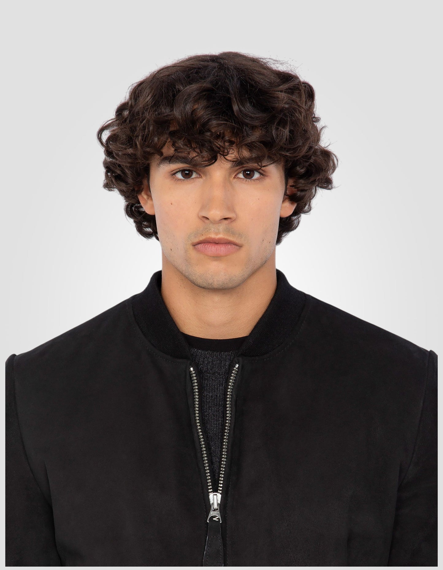 Blouson casual suédé, cuir de chèvre