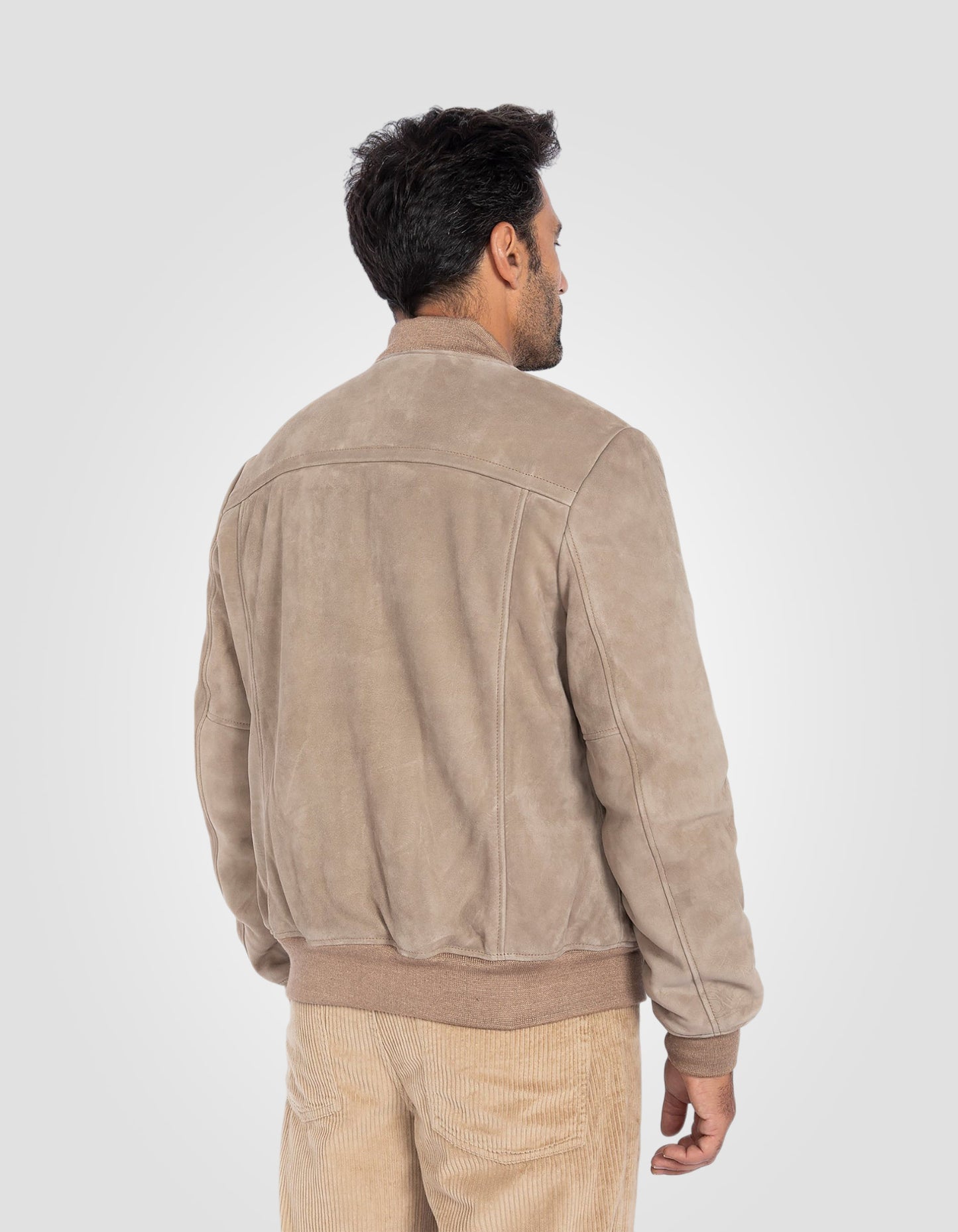 Blouson casual suédé, cuir de chèvre