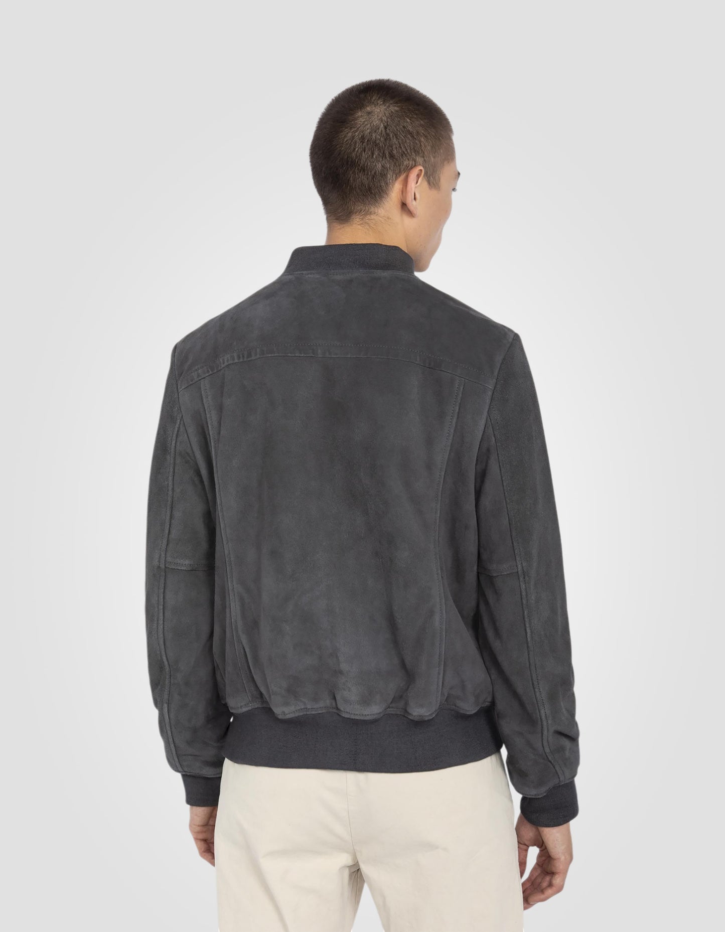 Blouson casual suédé, cuir de chèvre