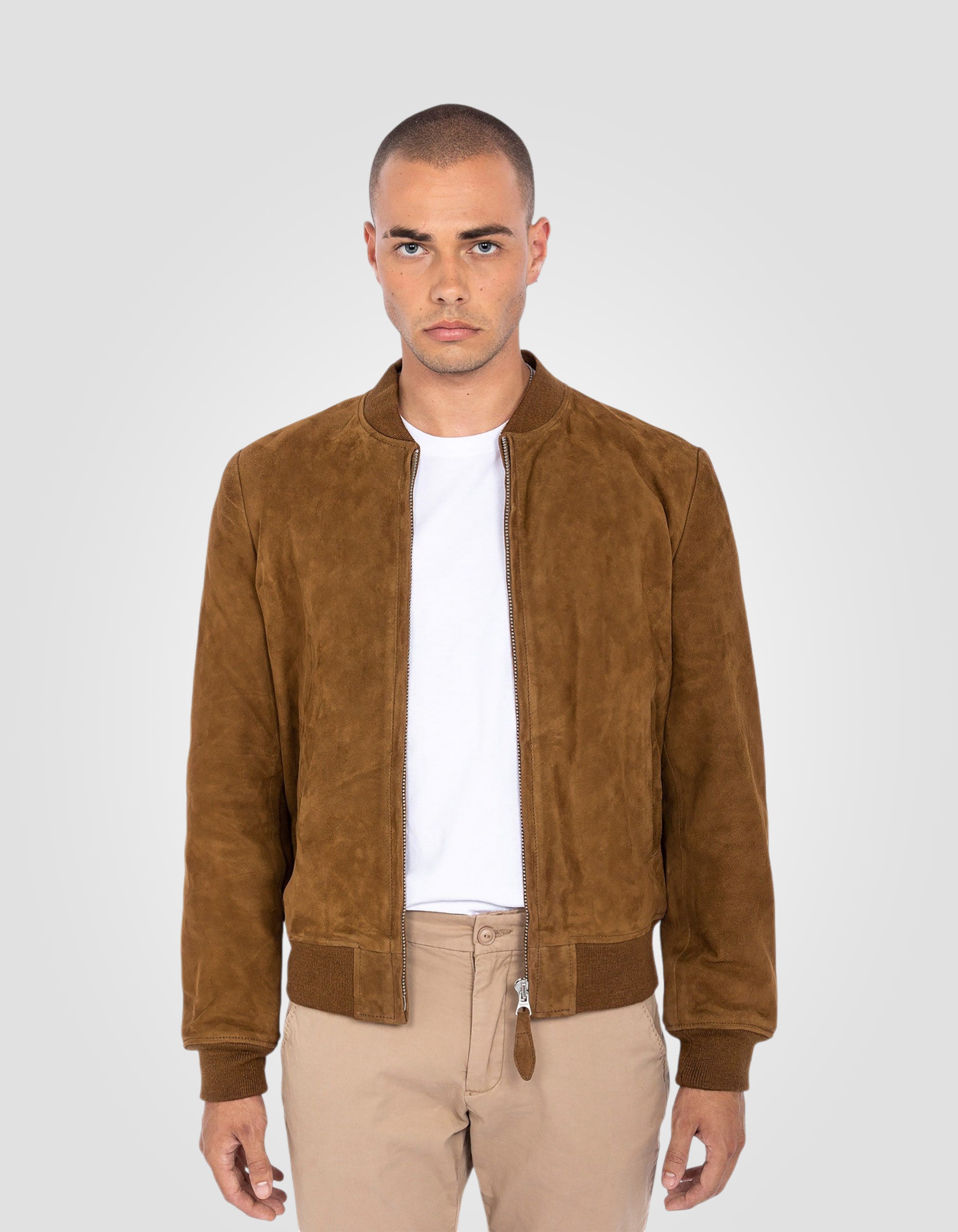 Suede casual jacket, goat suede-1